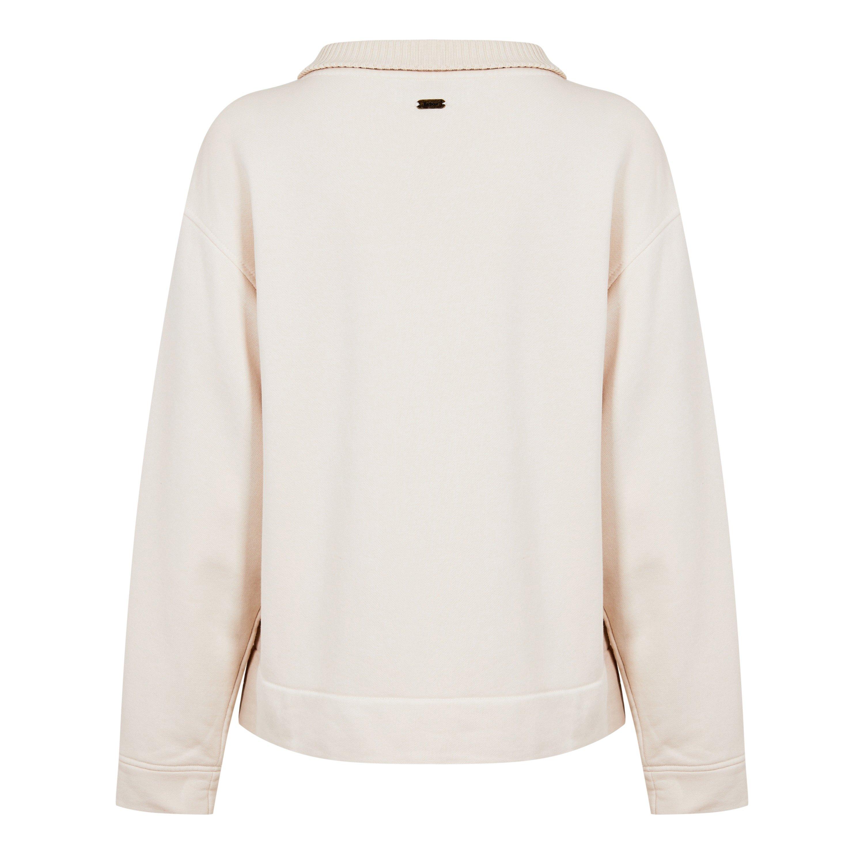 Ecru - Barbour - Fleur Half-Zip Sweatshirt - 2