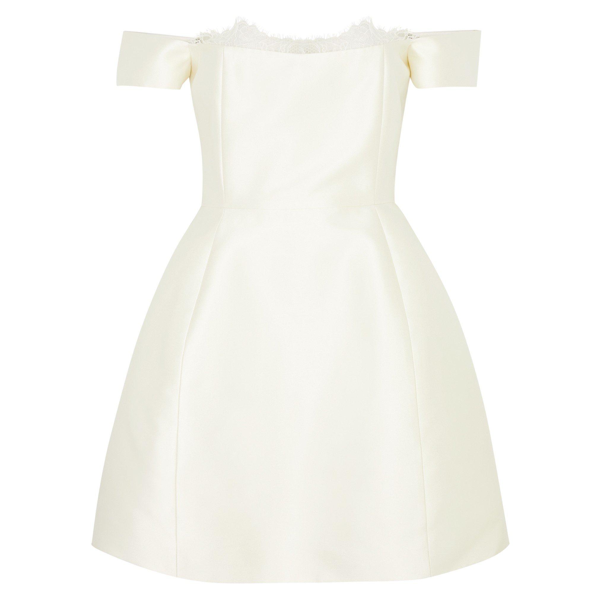 IVORY - De La Vali - Women's Idaira Satin Mini Dress - 1