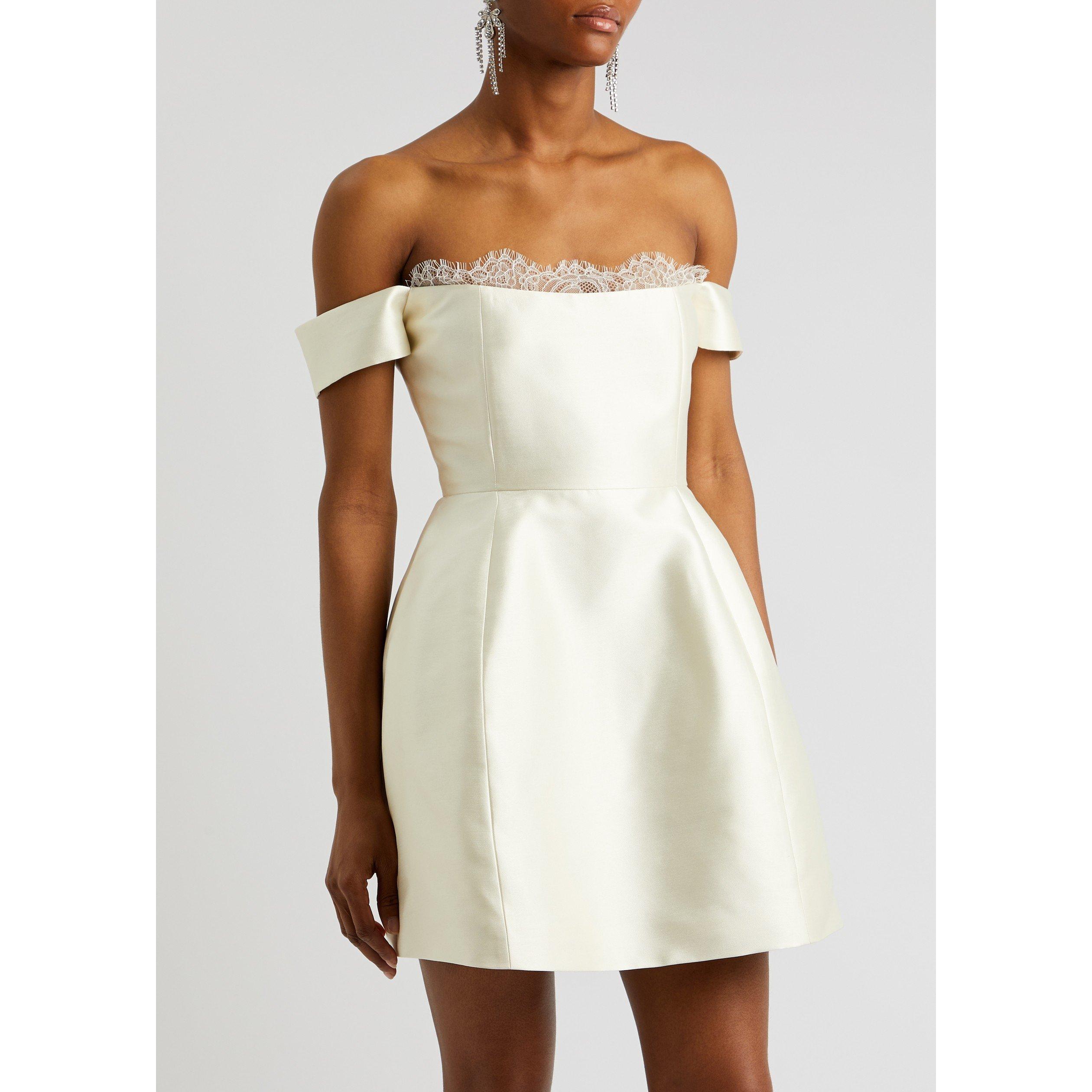 IVORY - De La Vali - Women's Idaira Satin Mini Dress - 2