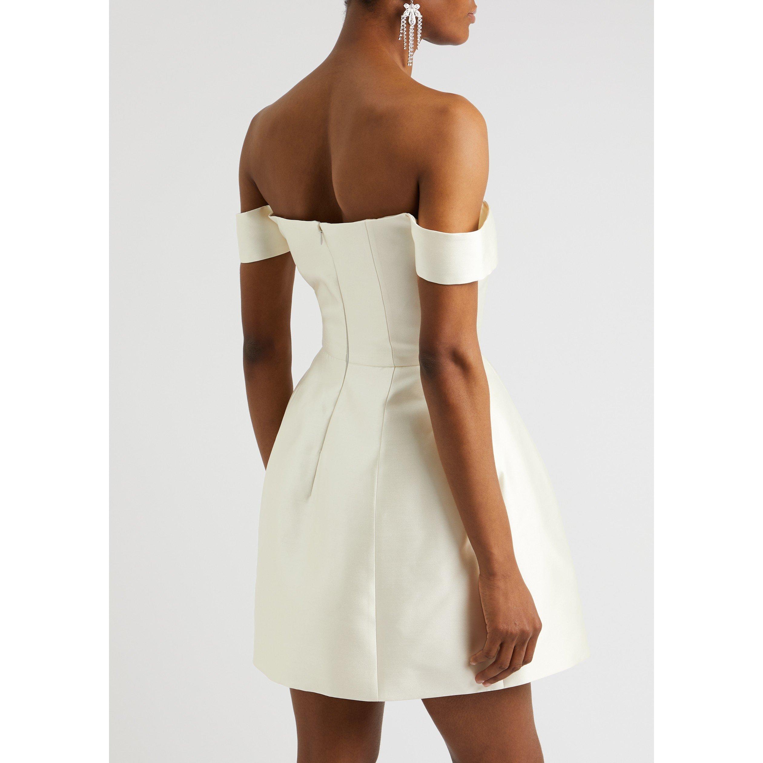 IVORY - De La Vali - Women's Idaira Satin Mini Dress - 3