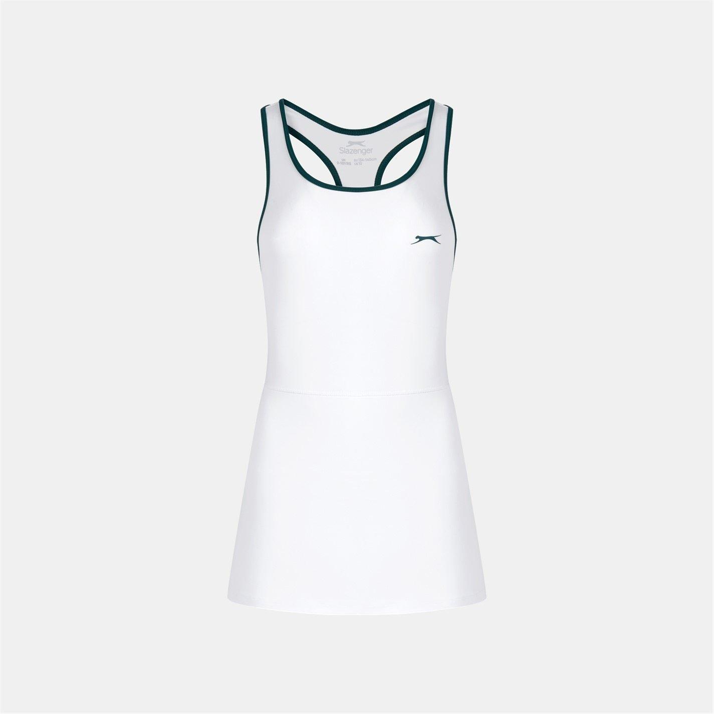 White - Slazenger - Kids' Racerback Tennis Dress - 1
