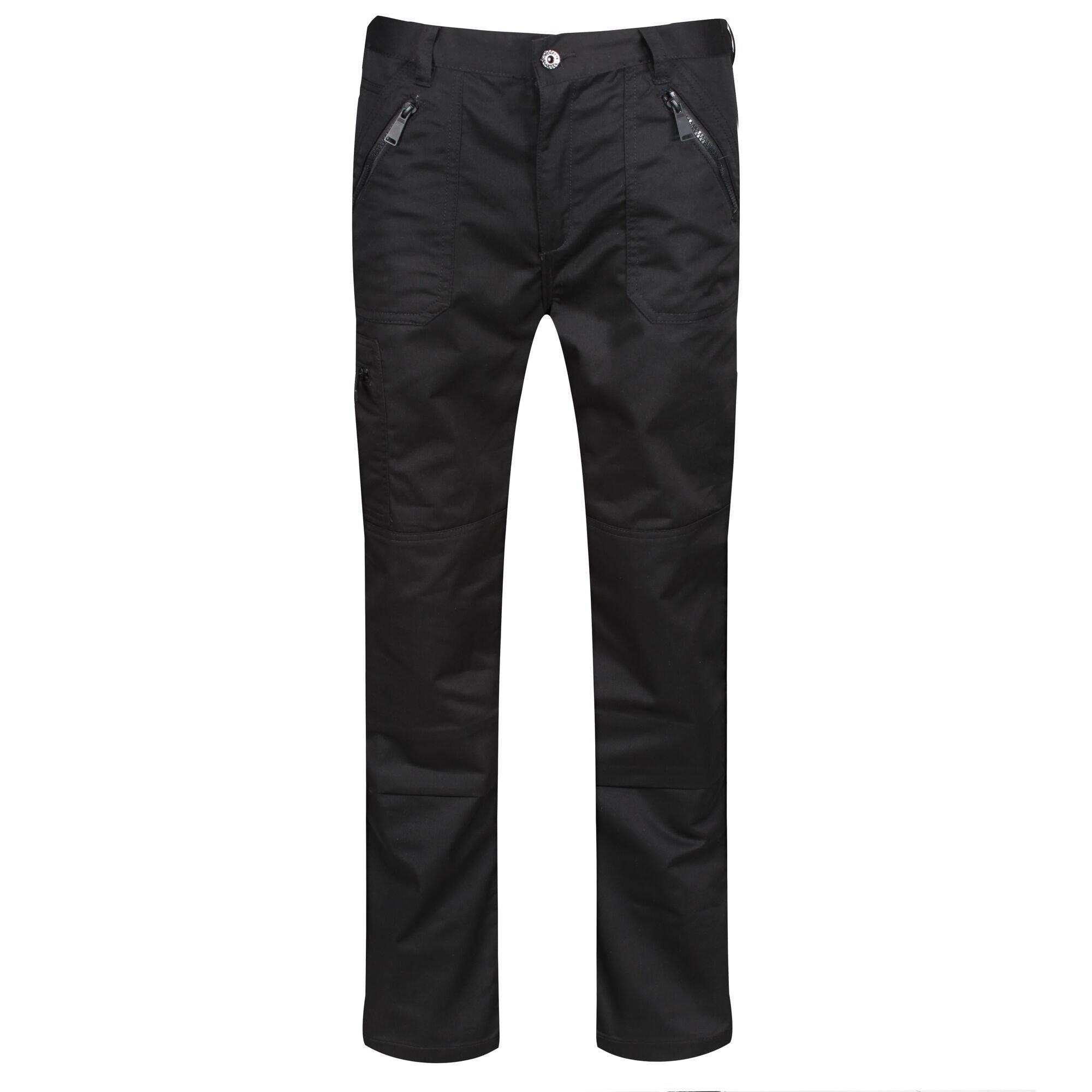 Black - Regatta - Pro Action Workwear Trousers (Long Leg) - 8