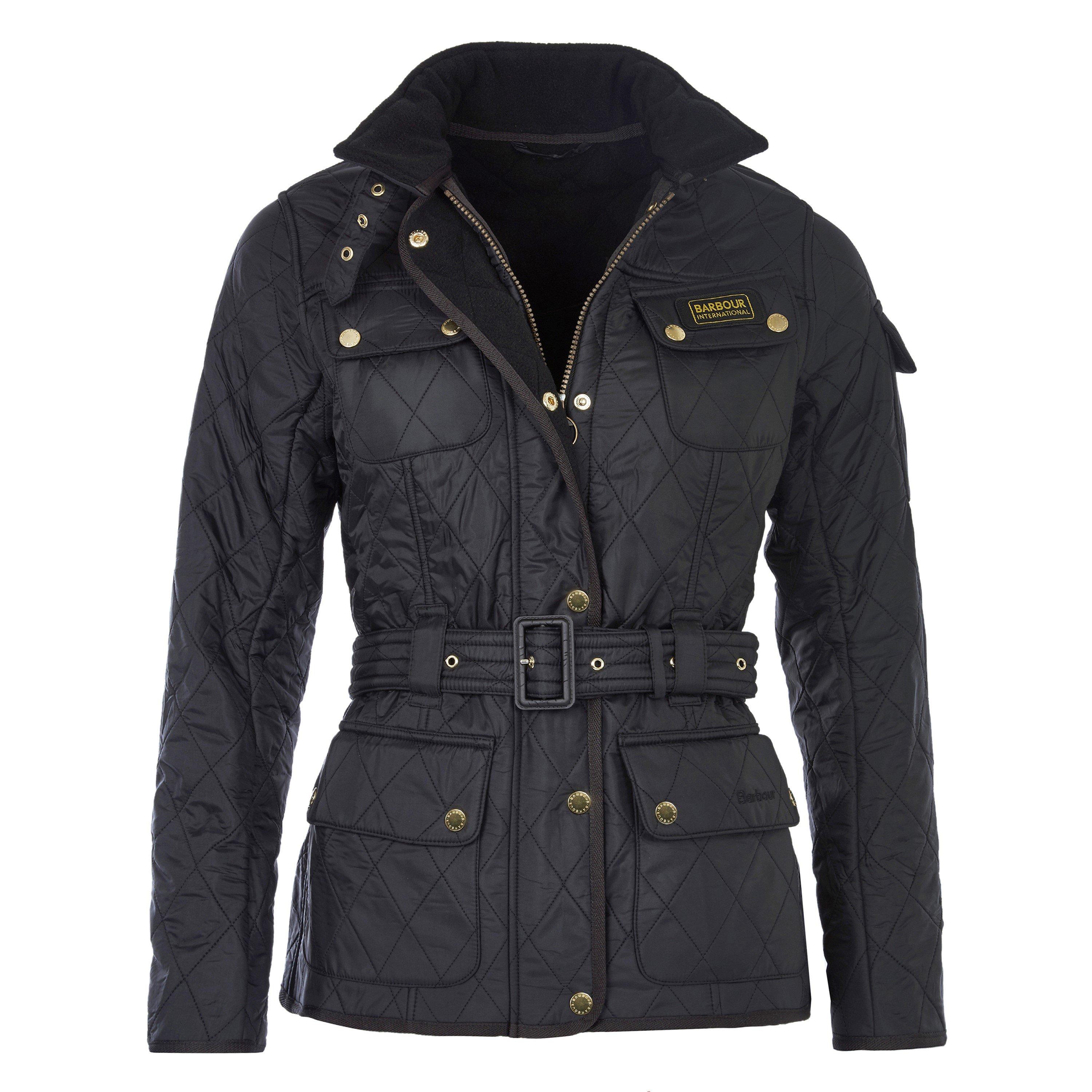 Black - Barbour International - Women's Polar Windproof Long Sleeve Slim Fit Quilted Jacket - 8