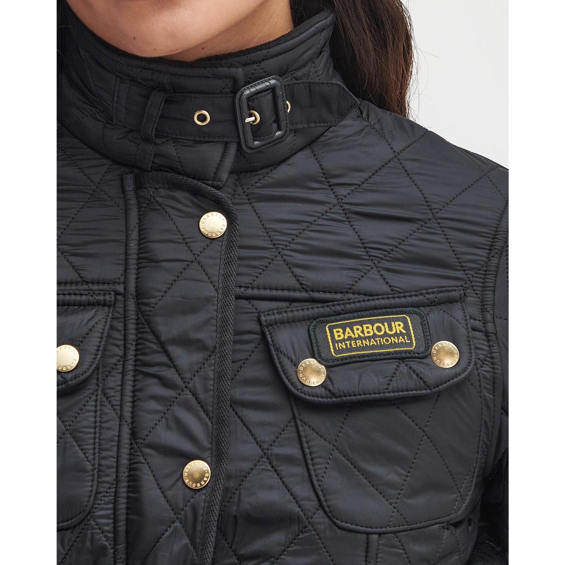 Black - Barbour International - Women's Polar Windproof Long Sleeve Slim Fit Quilted Jacket - 5