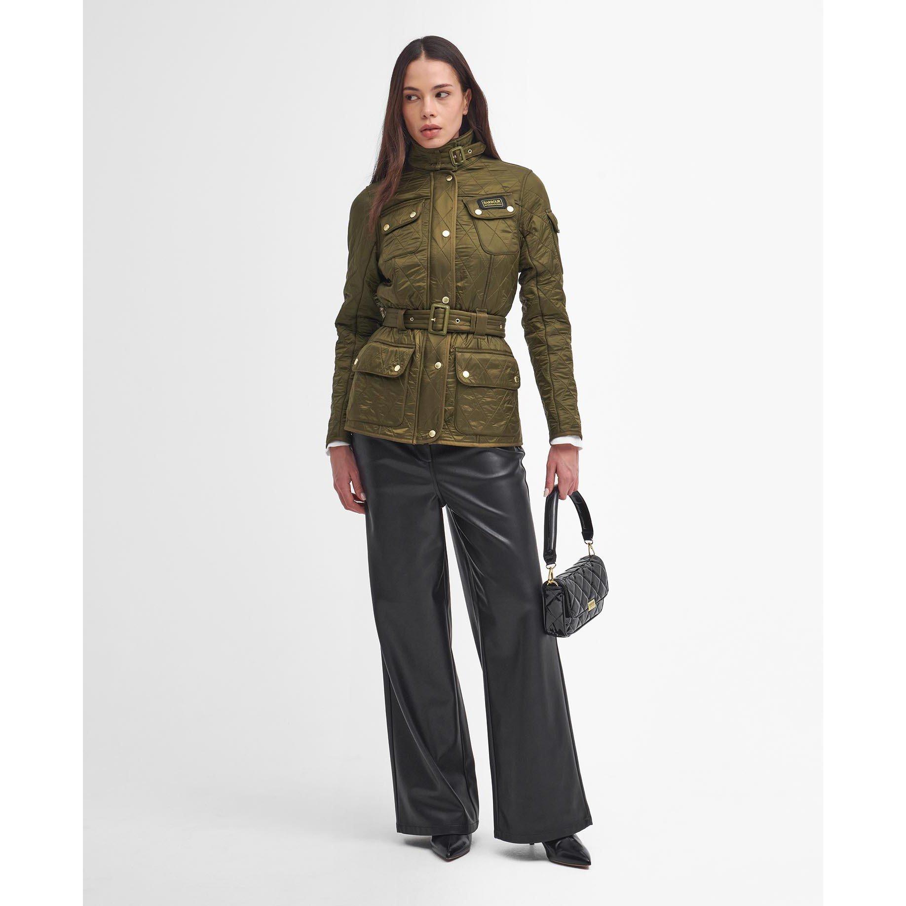 Empire Green - Barbour International - Women's Polar Windproof Long Sleeve Slim Fit Quilted Jacket - 3