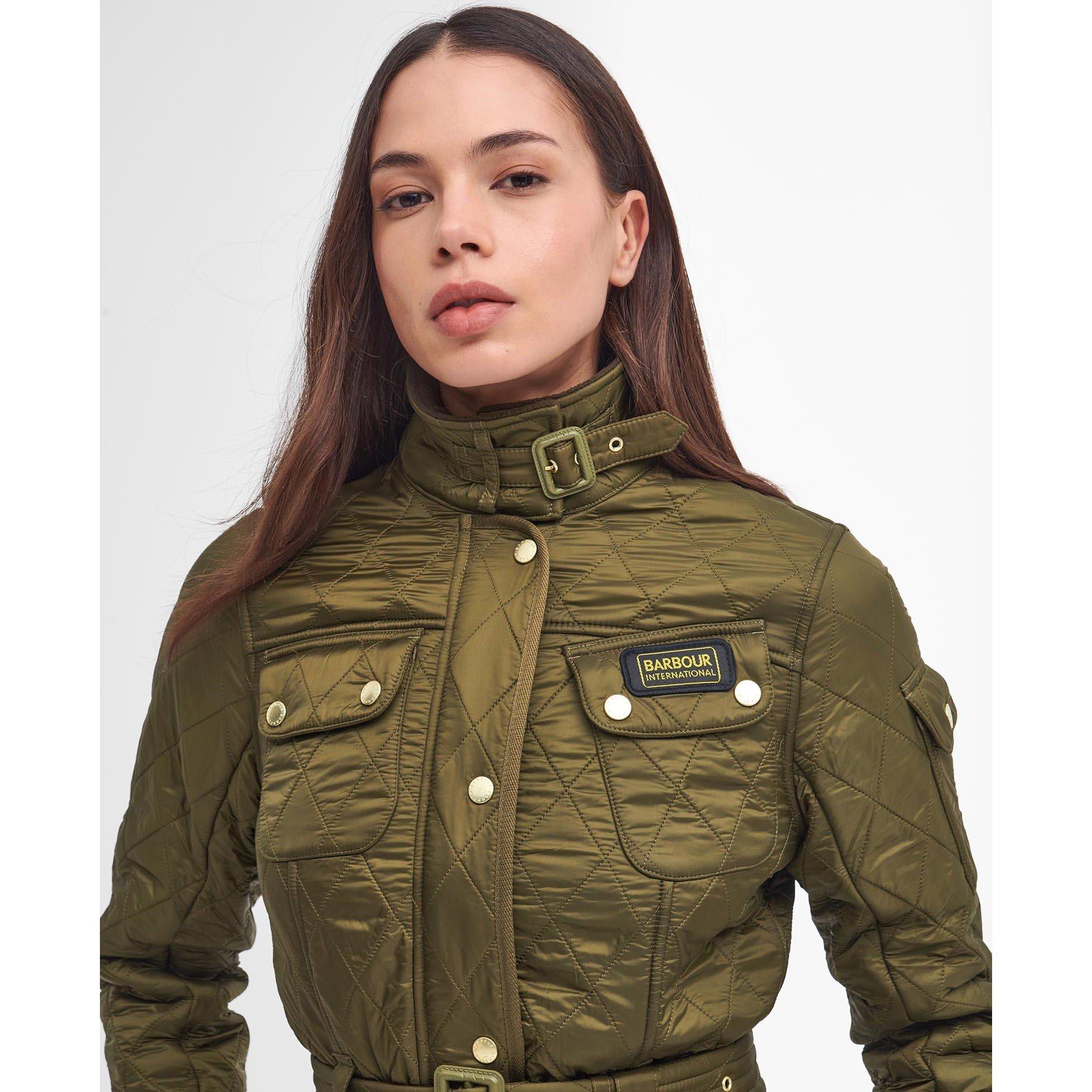Empire Green - Barbour International - Women's Polar Windproof Long Sleeve Slim Fit Quilted Jacket - 4