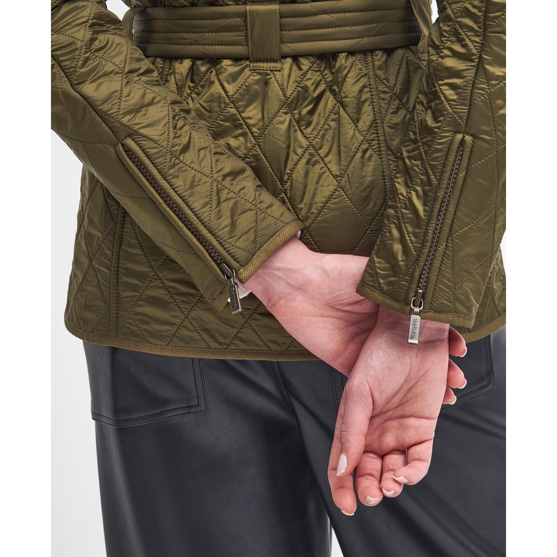 Empire Green - Barbour International - Women's Polar Windproof Long Sleeve Slim Fit Quilted Jacket - 7