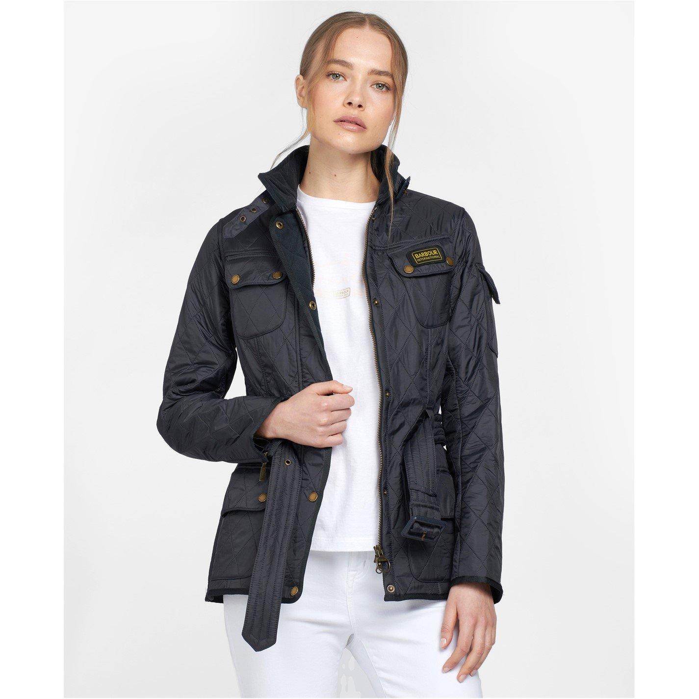 Navy - Barbour International - Women's Polar Windproof Long Sleeve Slim Fit Quilted Jacket - 4