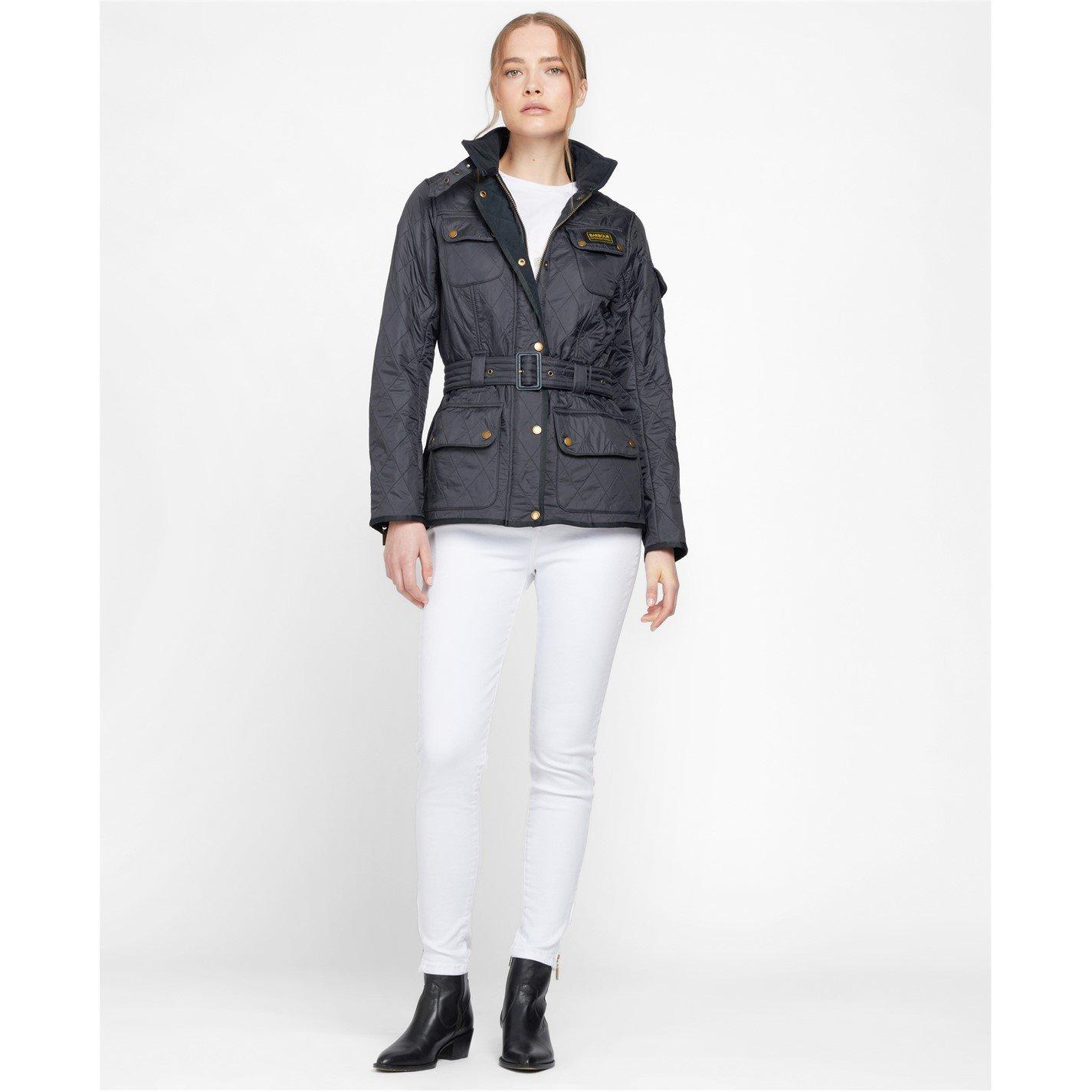 Navy - Barbour International - Women's Polar Windproof Long Sleeve Slim Fit Quilted Jacket - 5