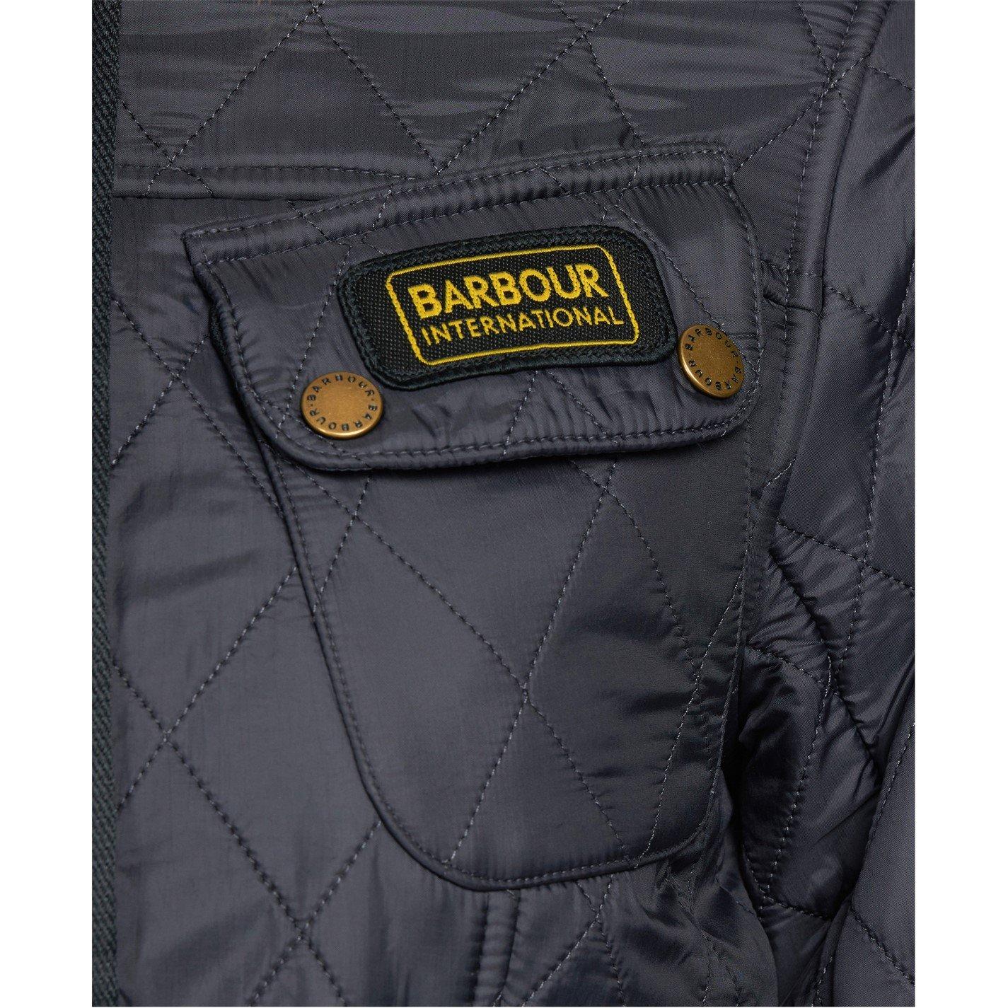 Navy - Barbour International - Women's Polar Windproof Long Sleeve Slim Fit Quilted Jacket - 6