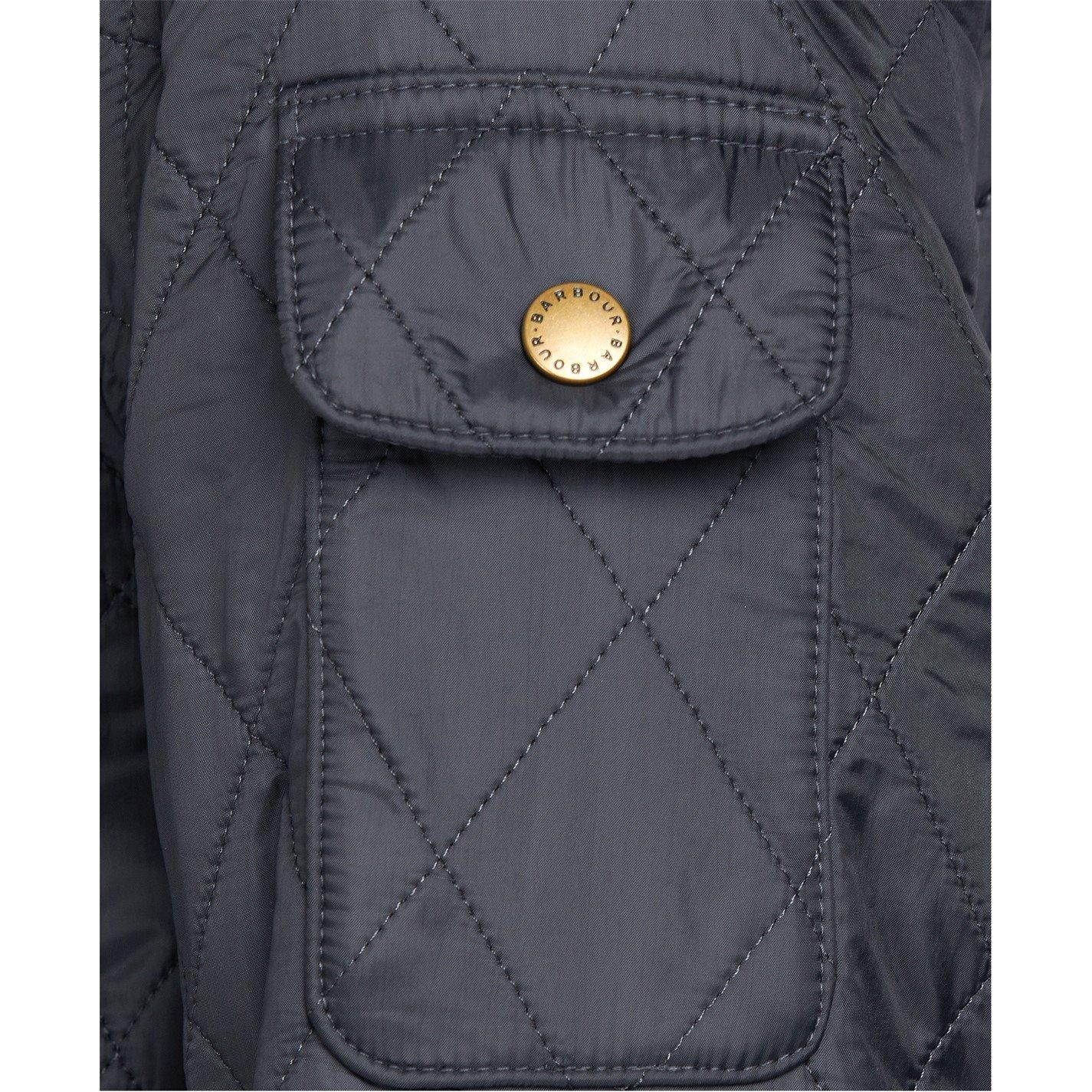 Navy - Barbour International - Women's Polar Windproof Long Sleeve Slim Fit Quilted Jacket - 7