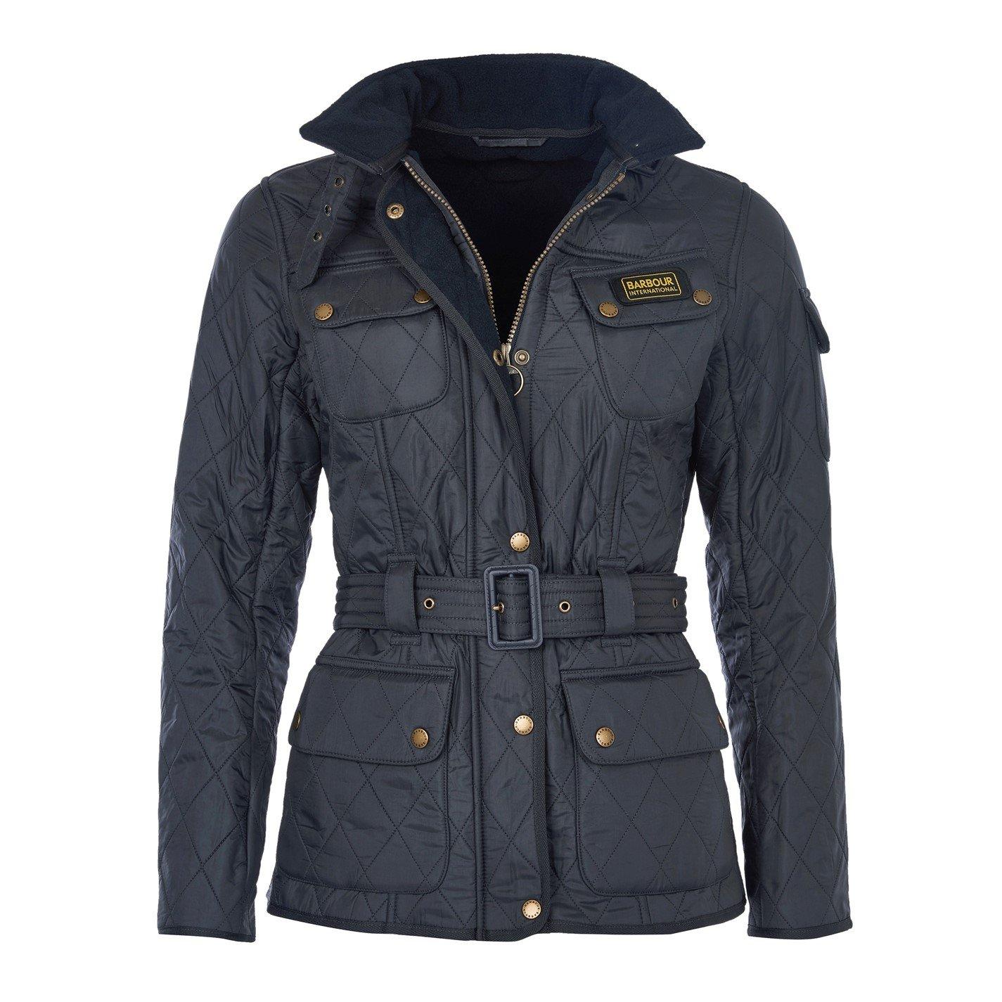 Navy - Barbour International - Women's Polar Windproof Long Sleeve Slim Fit Quilted Jacket - 9