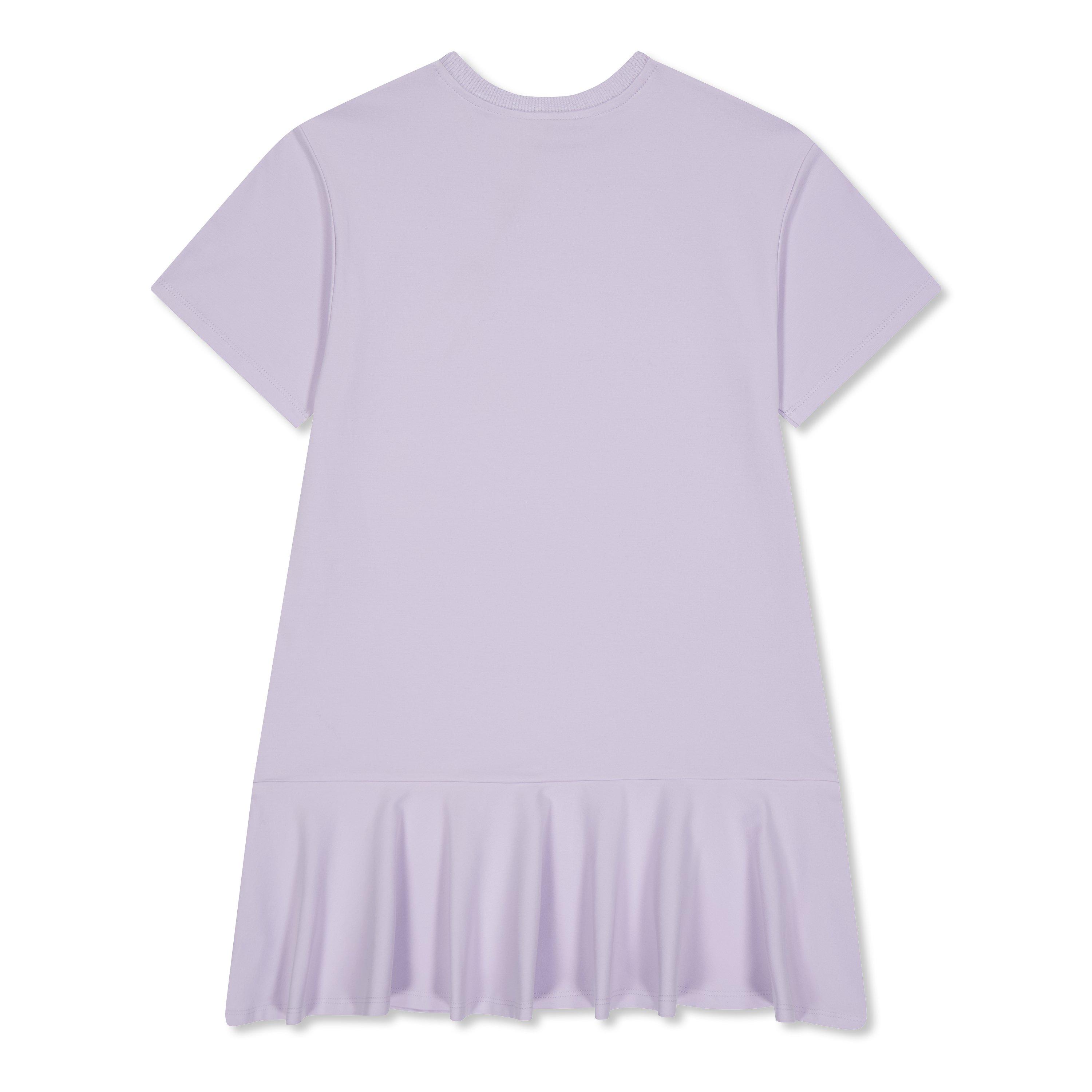 Purple F4519 - Dolce and Gabbana - Logo Embroidered T-Shirt Dress Juniors - 2