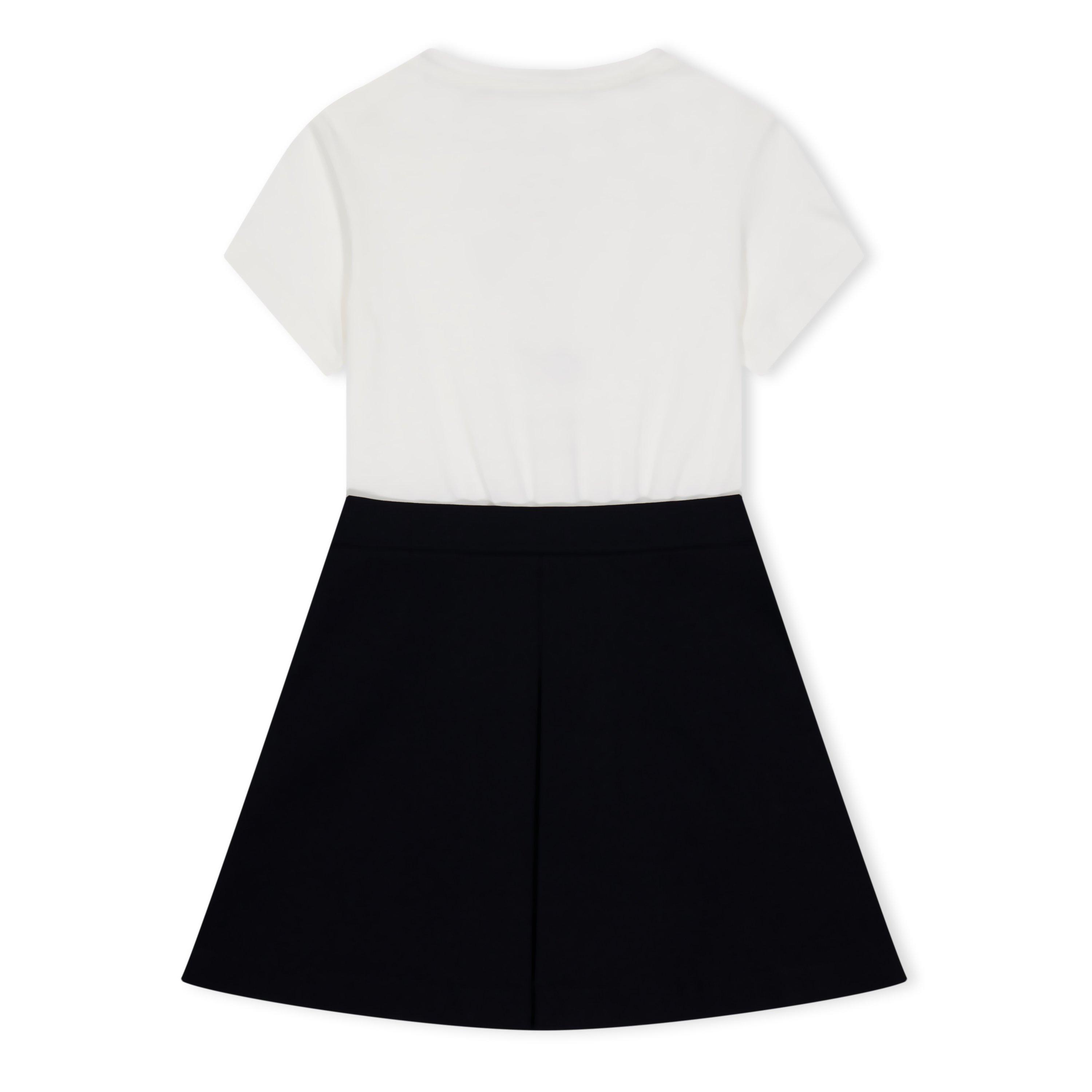 Wht/Blk 2W020 - Versace - Medusa Milano T-Shirt Dress Junior - 2