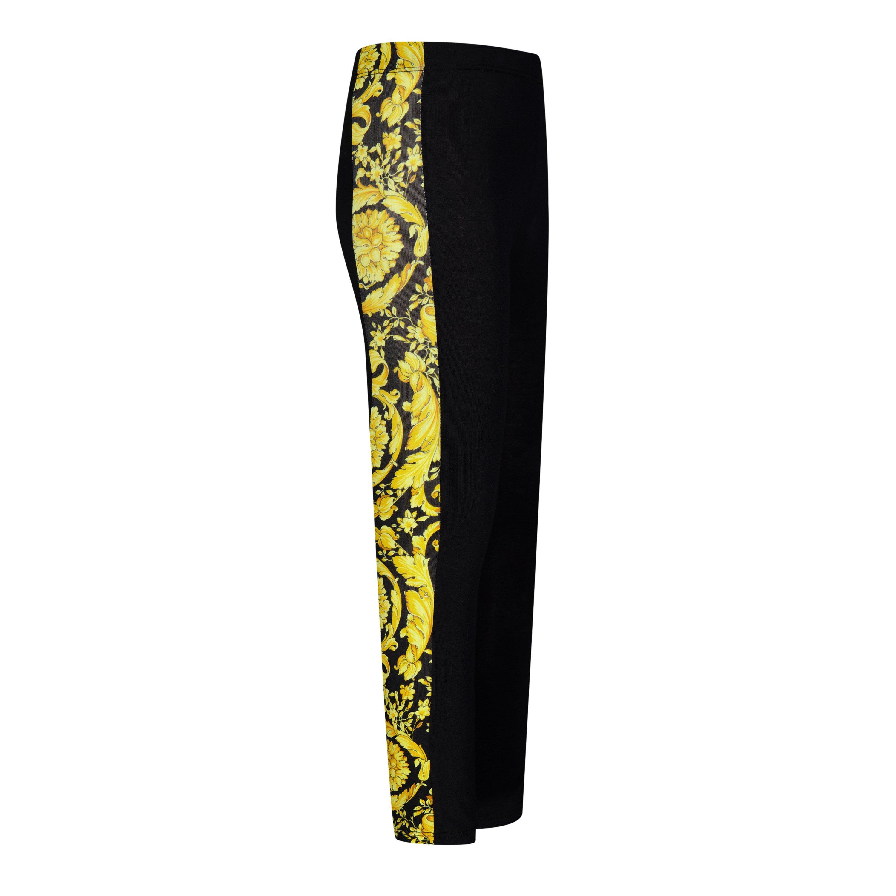 Blk/Gld 2B130 - Versace - Barocco Leggings Junior - 3