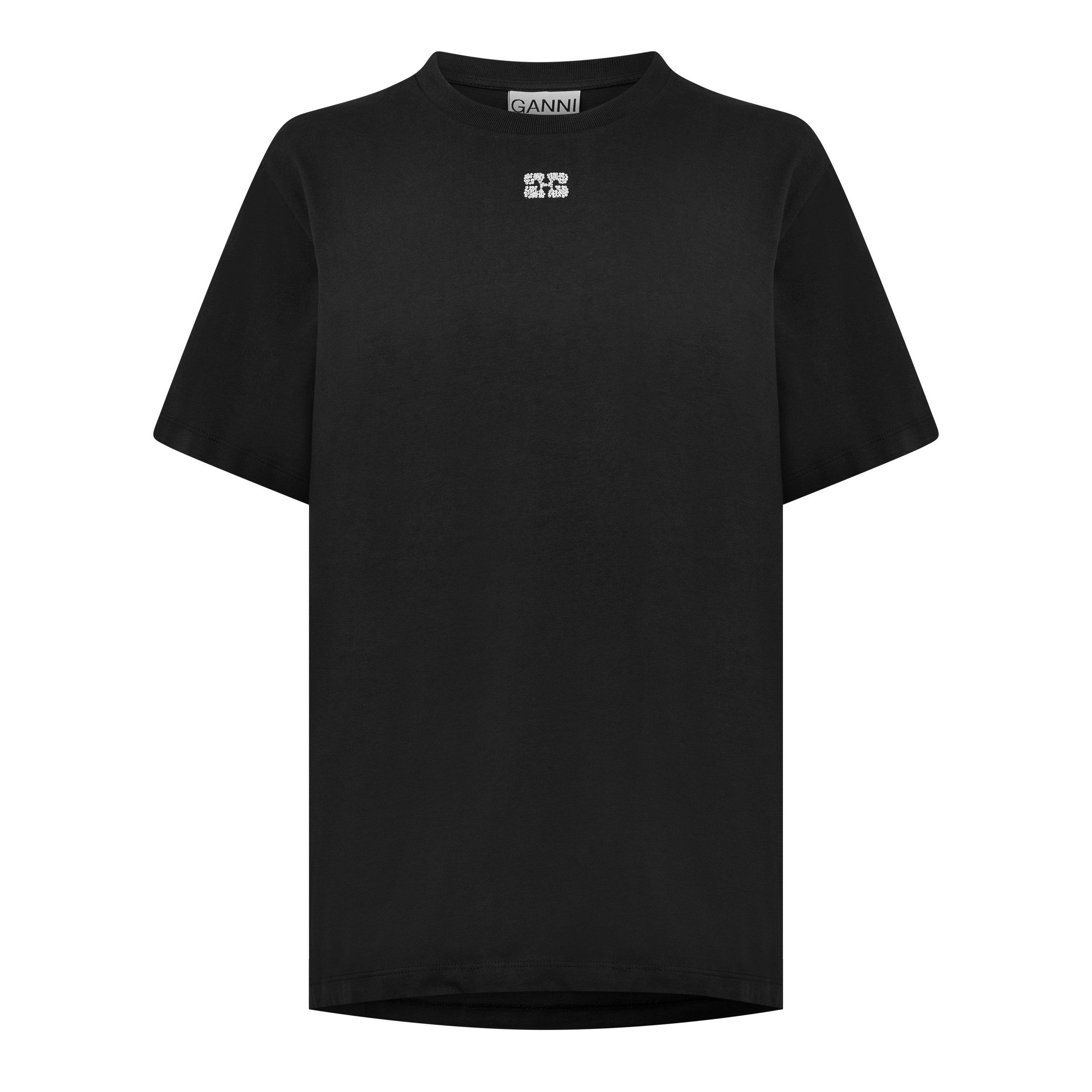 Phantom - Ganni - Women's Rhinestone Regular Fit T-Shirt - 7