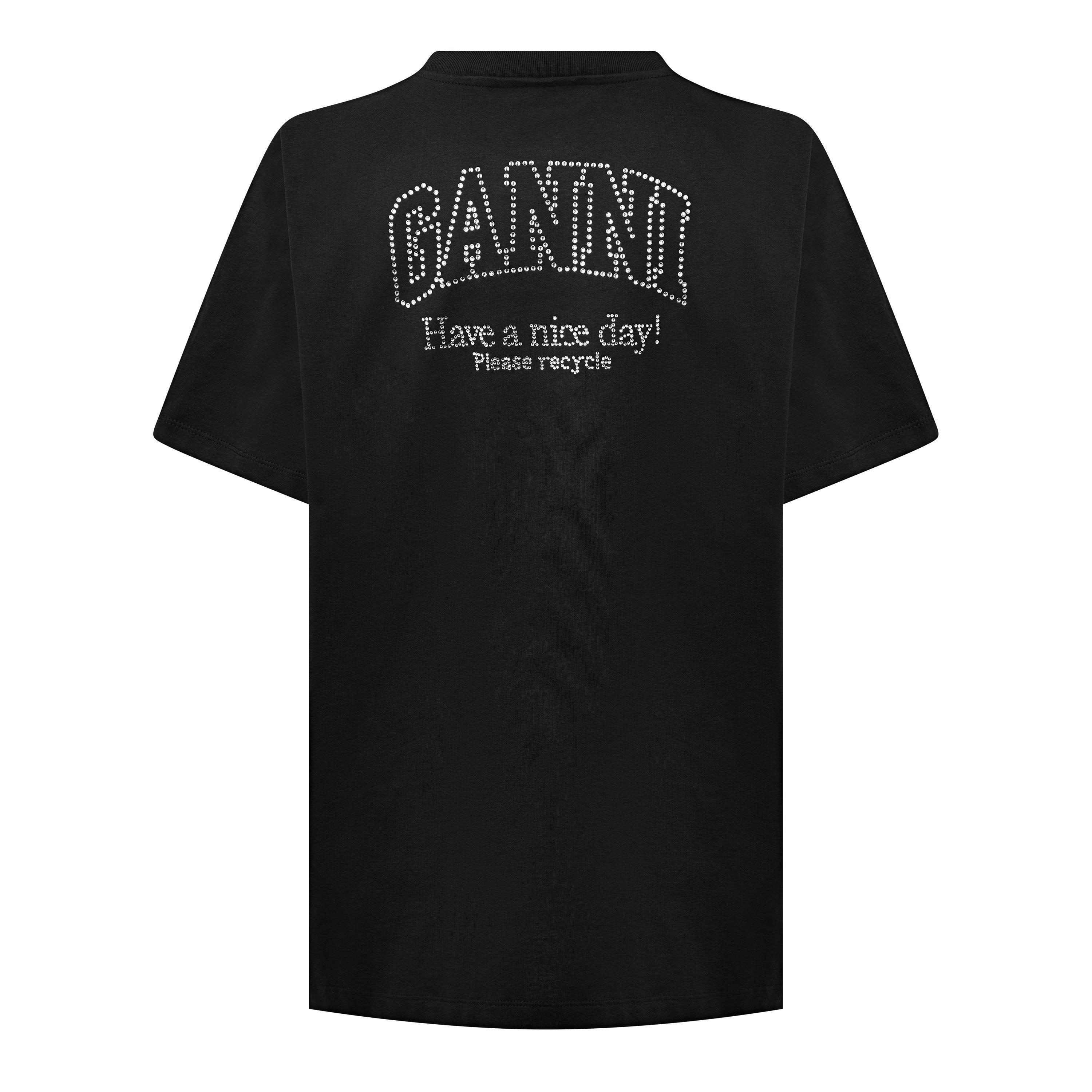 Phantom - Ganni - Women's Rhinestone Regular Fit T-Shirt - 8