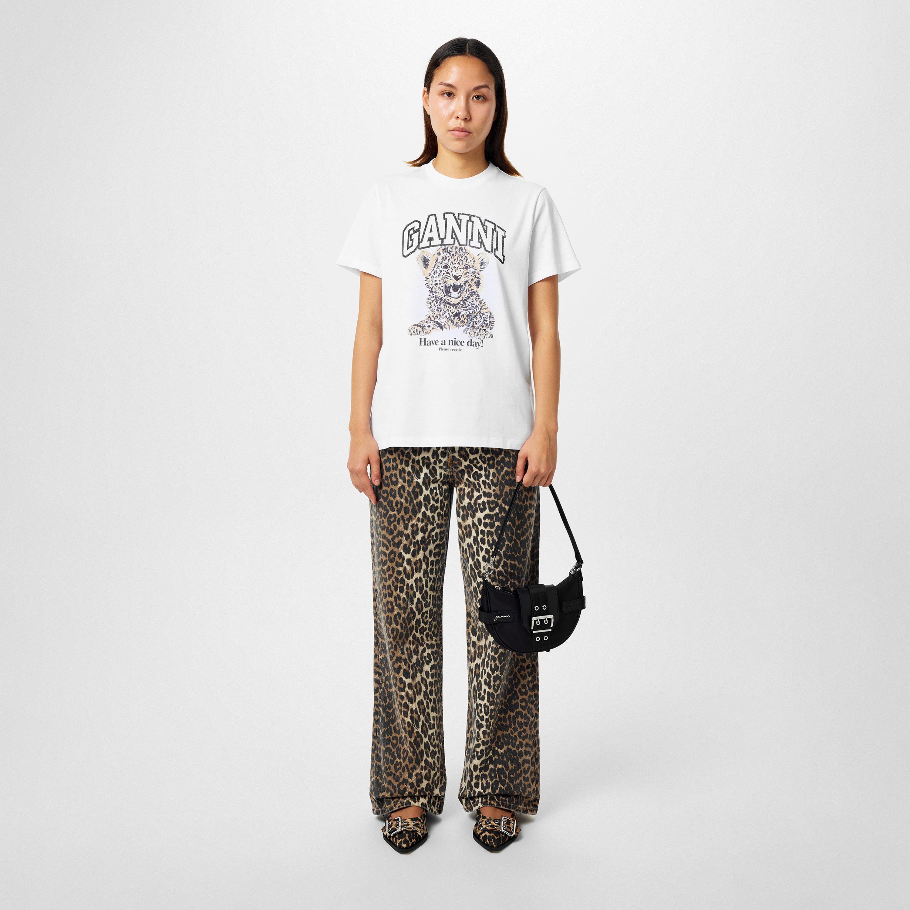 Leopard - Ganni - Graphic T-shirt - 4