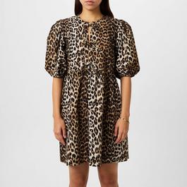 Ganni Leopard Print Mini Dress