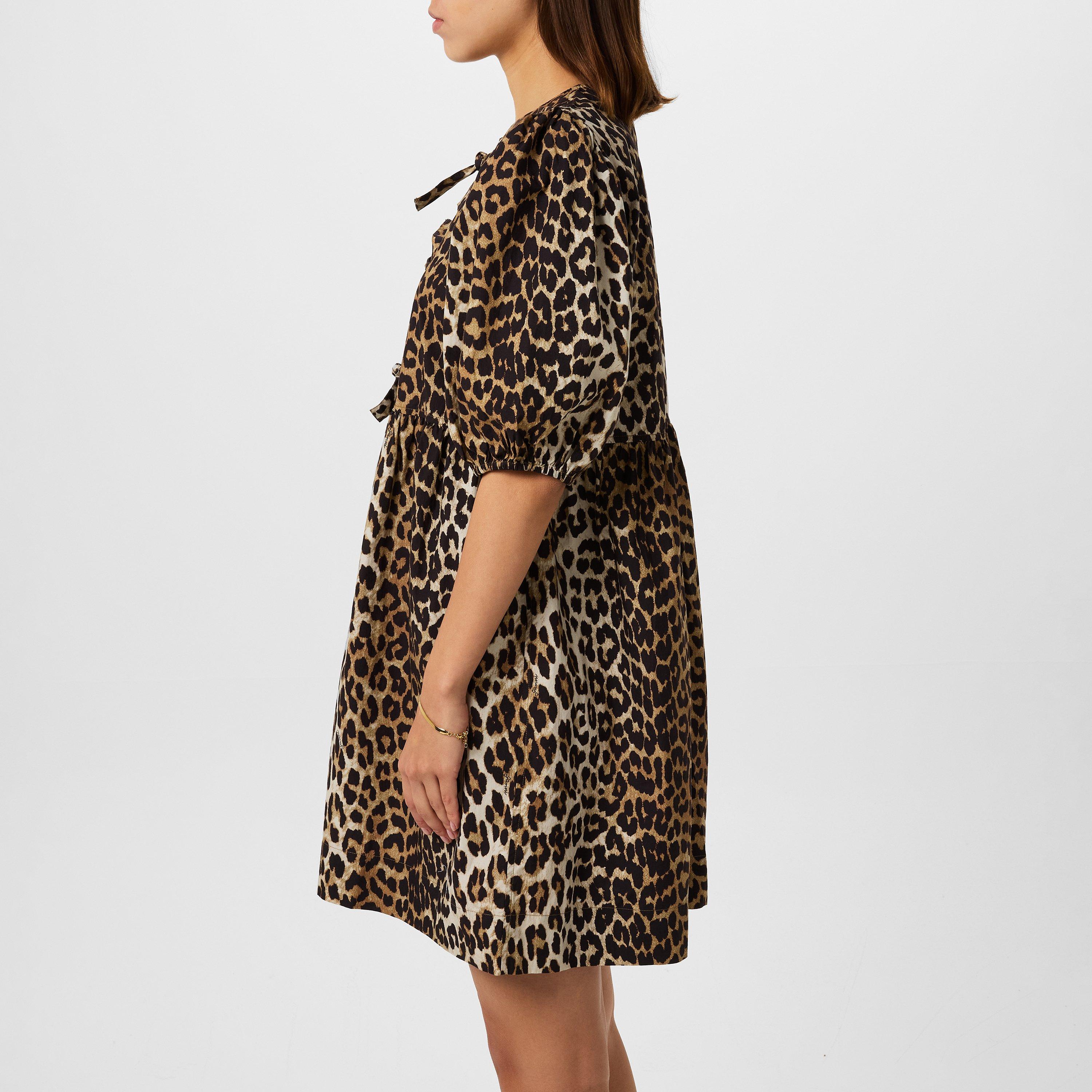 Leopard - Ganni - Bow tie Mini Dress - 2