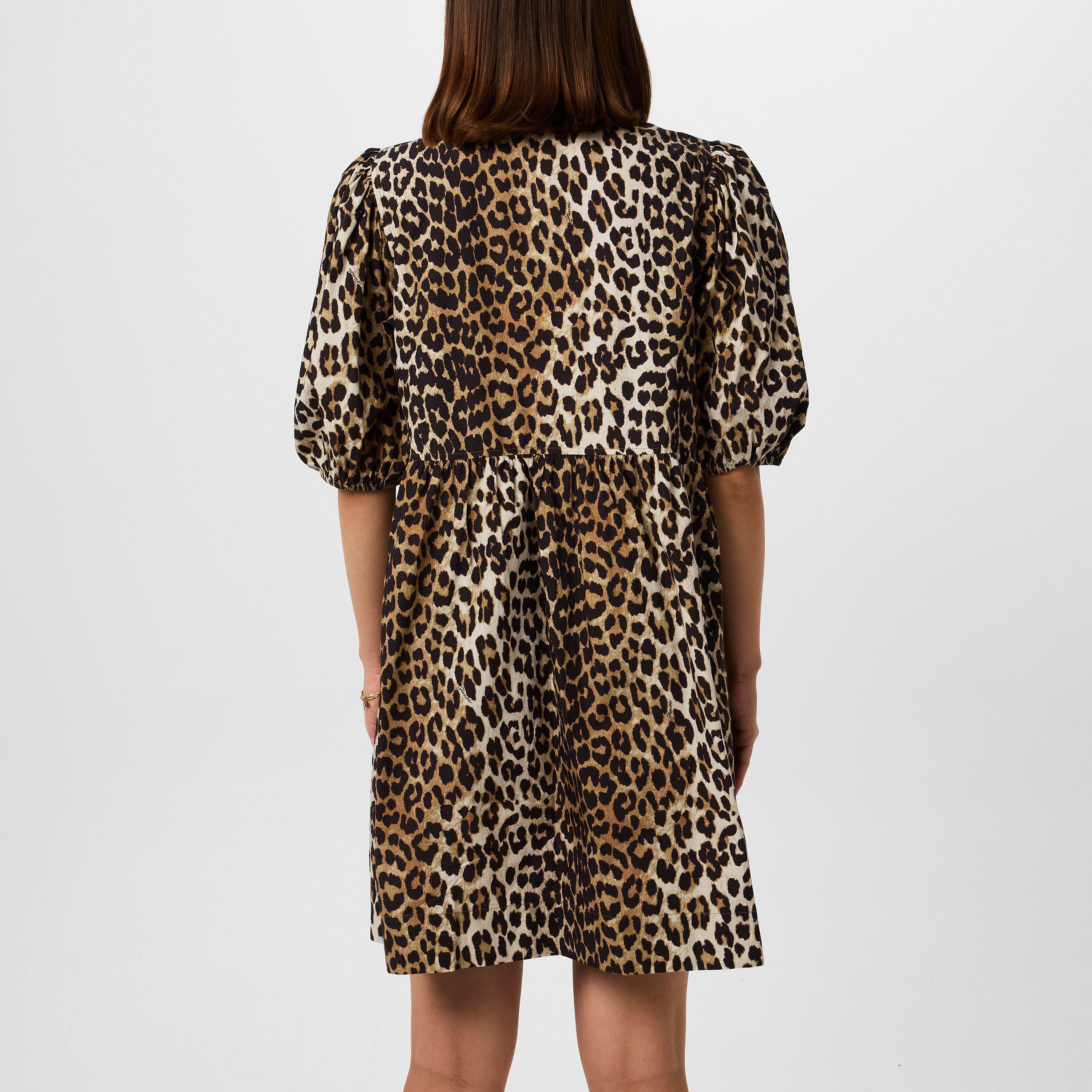 Leopard - Ganni - Bow tie Mini Dress - 3