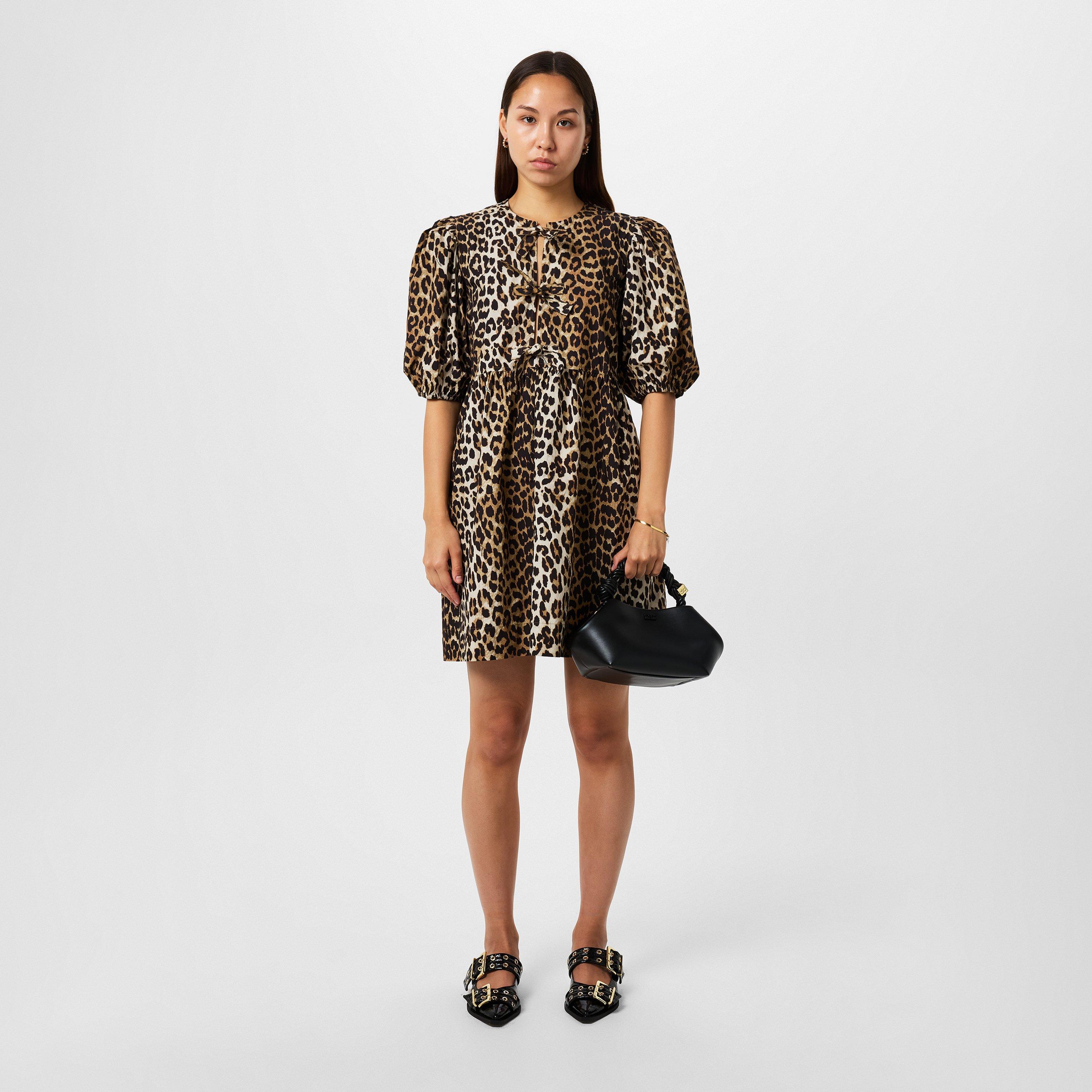 Leopard - Ganni - Bow tie Mini Dress - 4