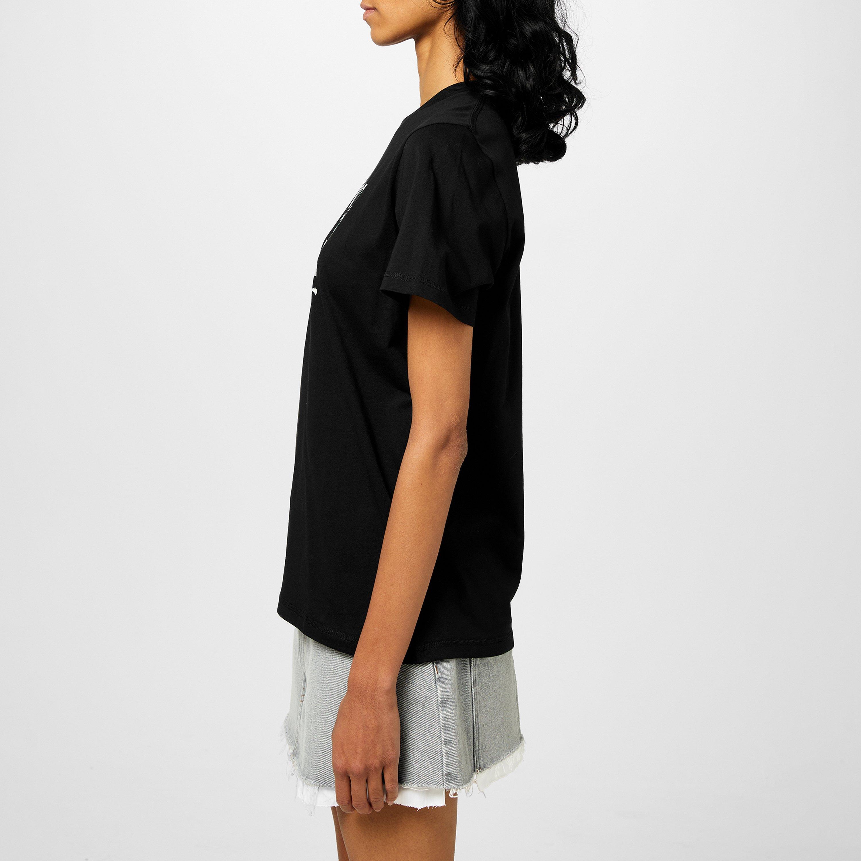 Black - Ganni - Women's Puppy Love Regular Fit T-Shirt - 2