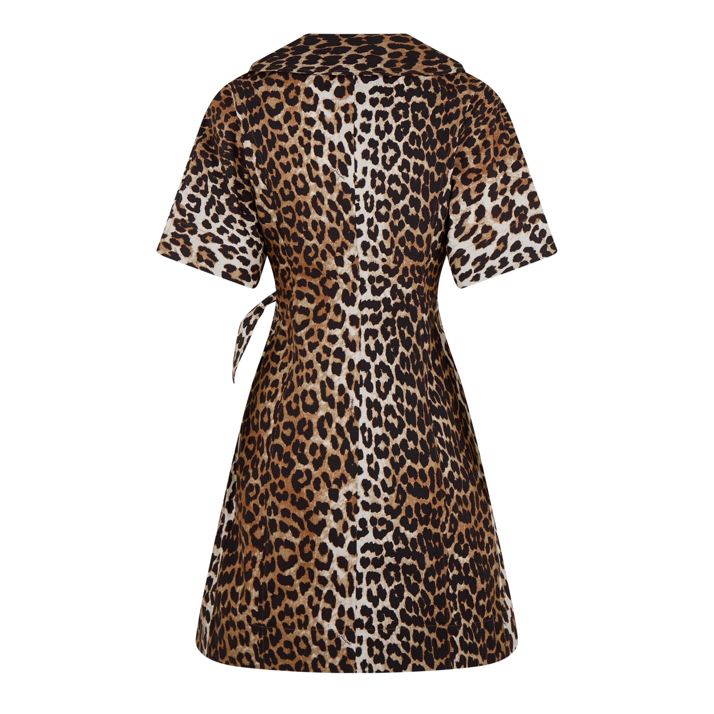 Leopard - Ganni - Women's Leo Wrap Dress - 6