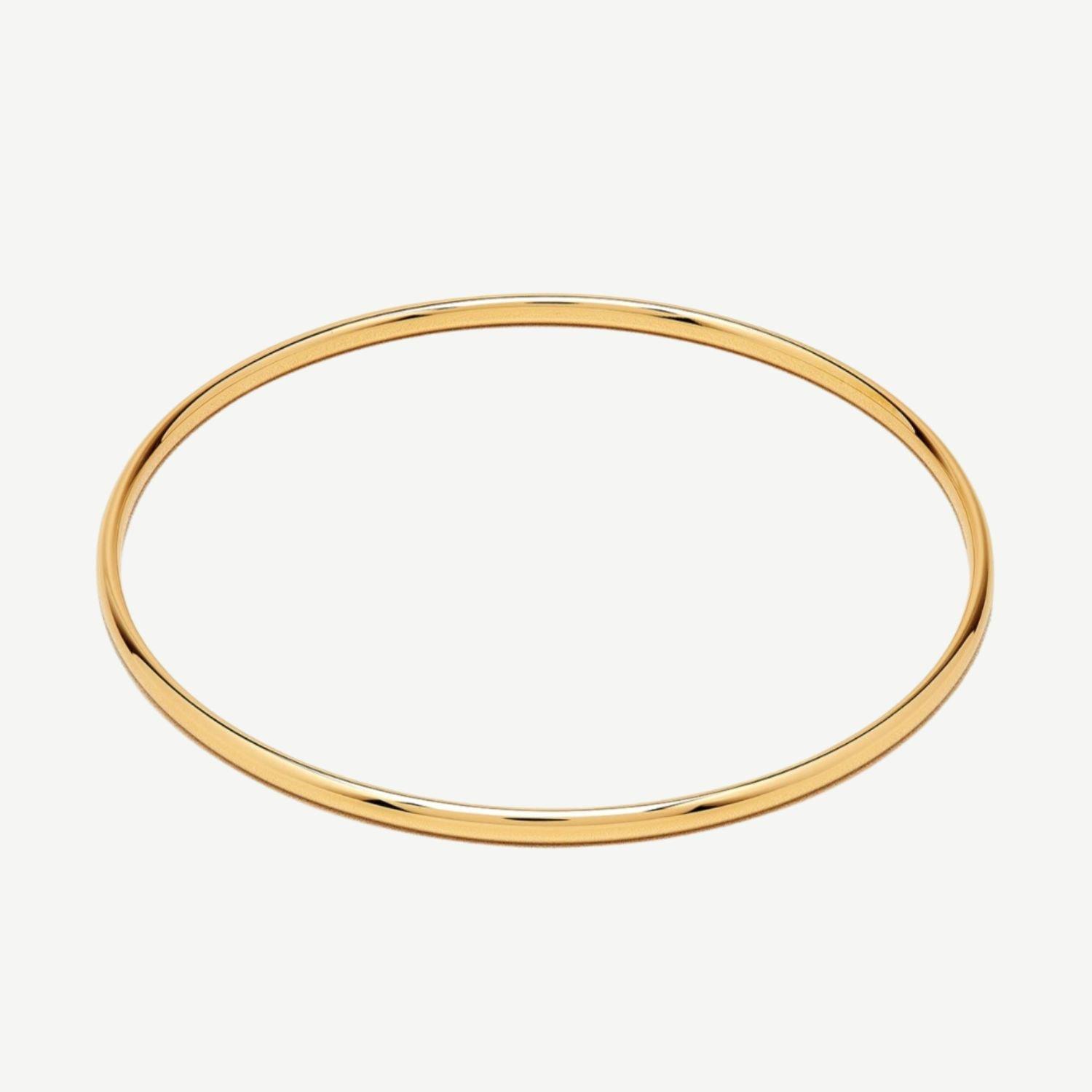 D.Louise Women's Classic Gold Bangle - Small