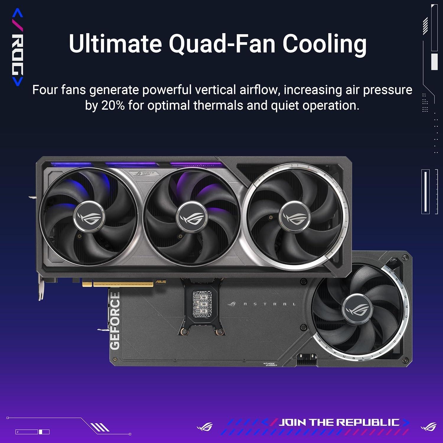 Black - ASUS - ASUS ROG Astral GeForce RTX 5080 16GB GDDR7 OC Edition Gaming Graphics Card - 2