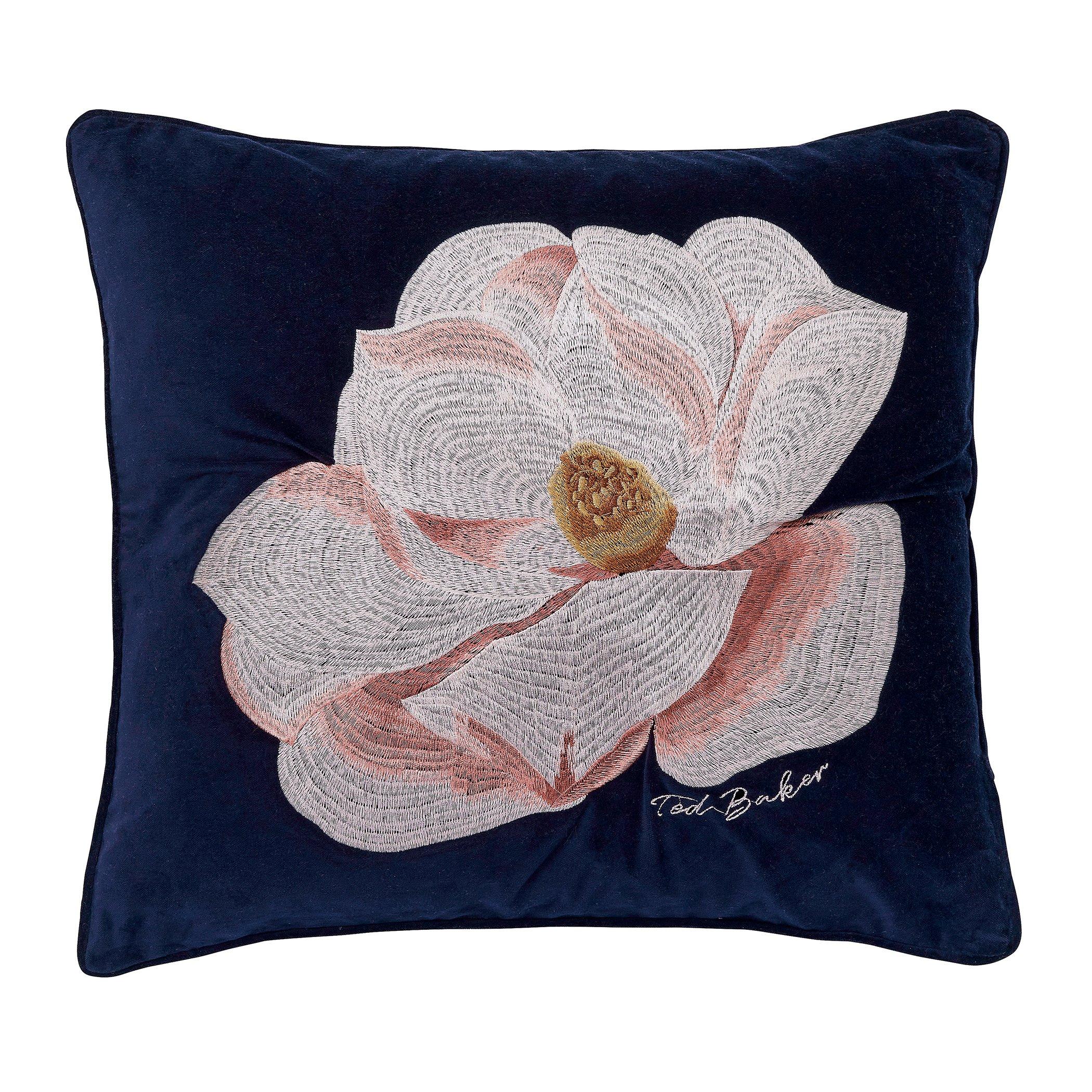 Navy - Ted Baker Home - Opal Floral Cushion - 1