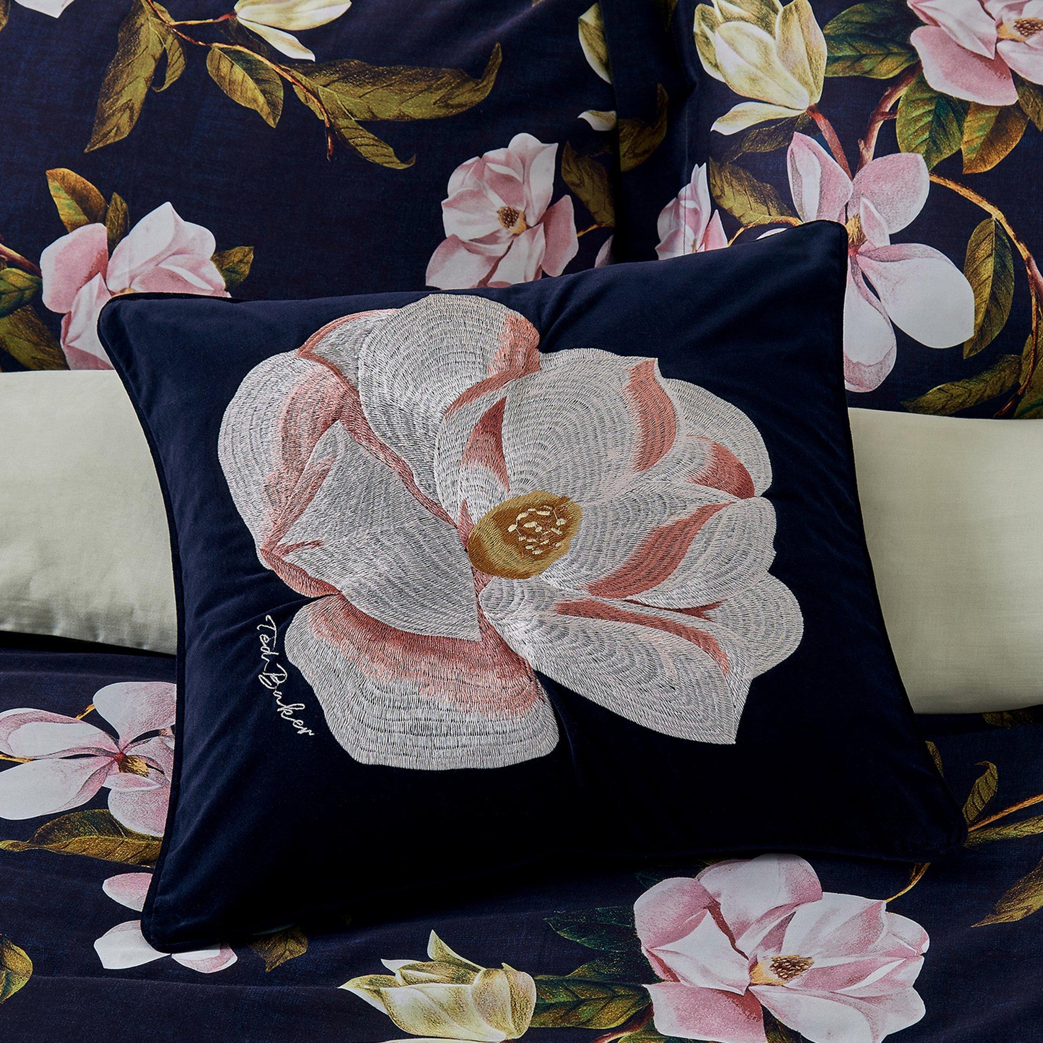 Navy - Ted Baker Home - Opal Floral Cushion - 4