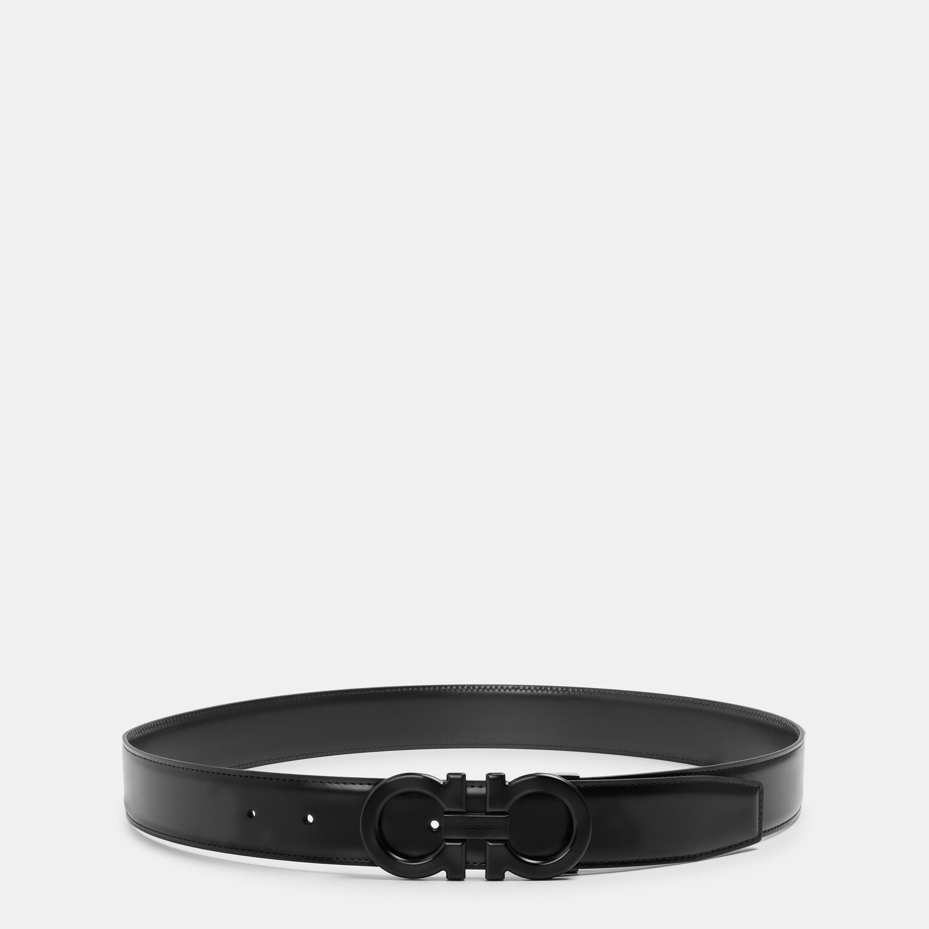 Nero/Nero - Ferragamo - Men's Leather Belt - 1