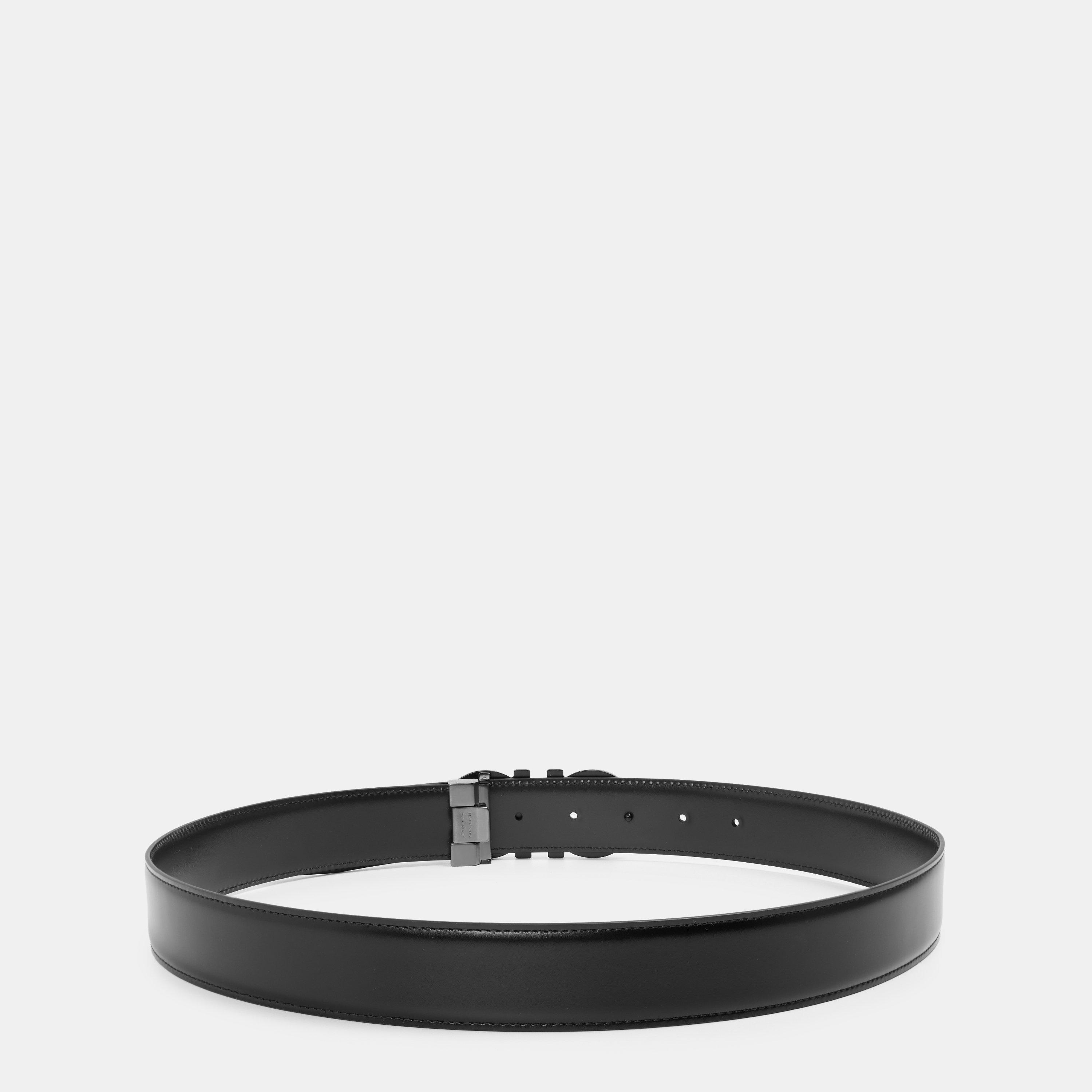 Nero/Nero - Ferragamo - Men's Leather Belt - 2