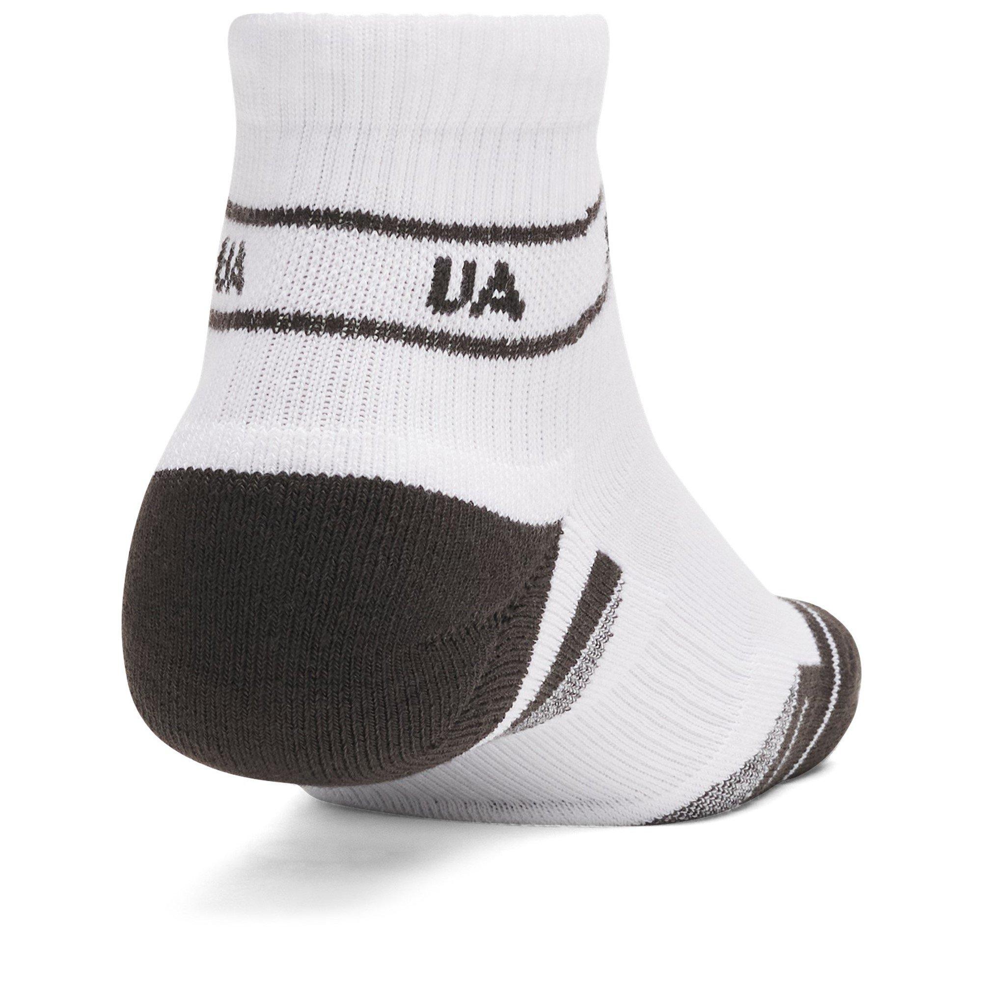 White/Wht/Black - Under Armour - Armour Performance Tech Unisex Quarter Socks 3 Pack - 3