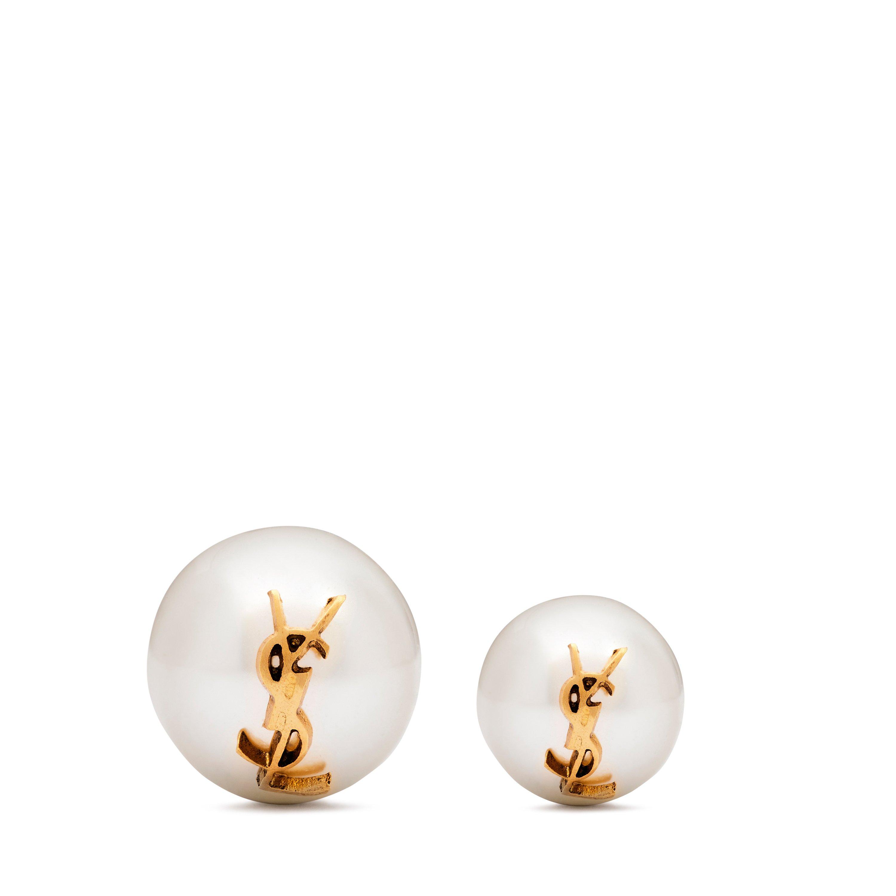 Saint Laurent | Ysl Pearl Earrings | Earrings | Cruise Fashion