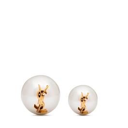 Saint Laurent Ysl Pearl Earrings