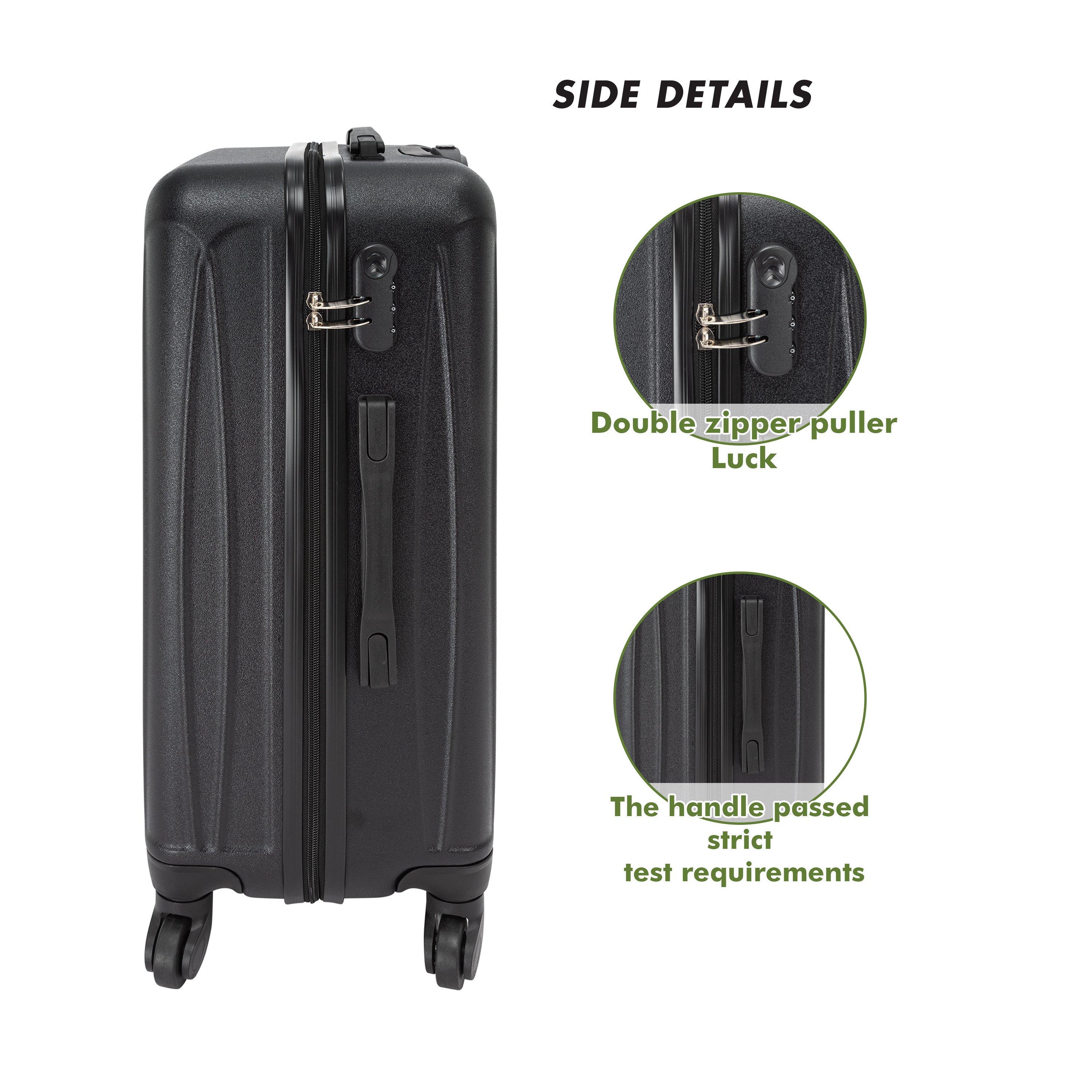 Black - Slazenger - 3 Piece Suitcase Set - 4