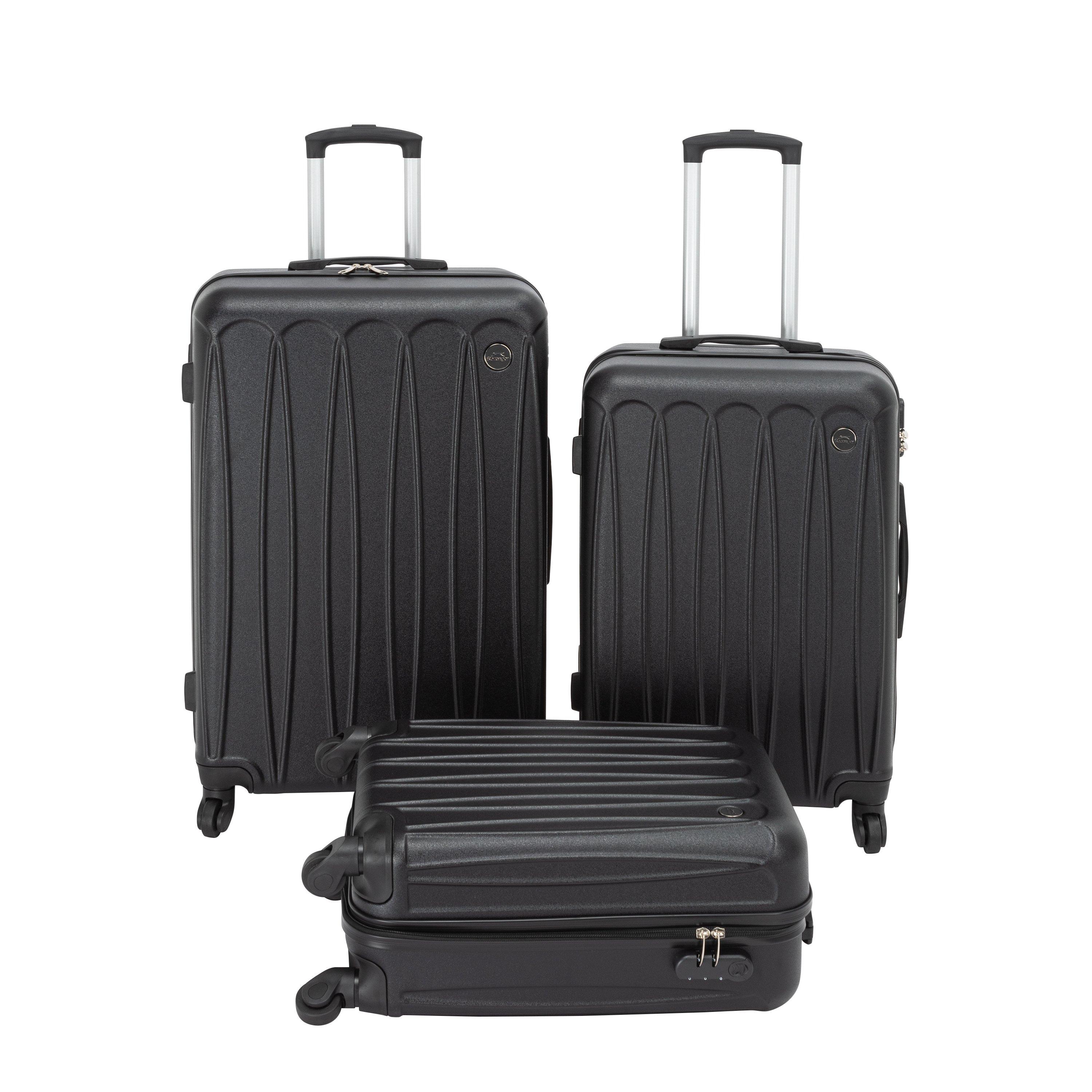 Black - Slazenger - 3 Piece Suitcase Set - 6