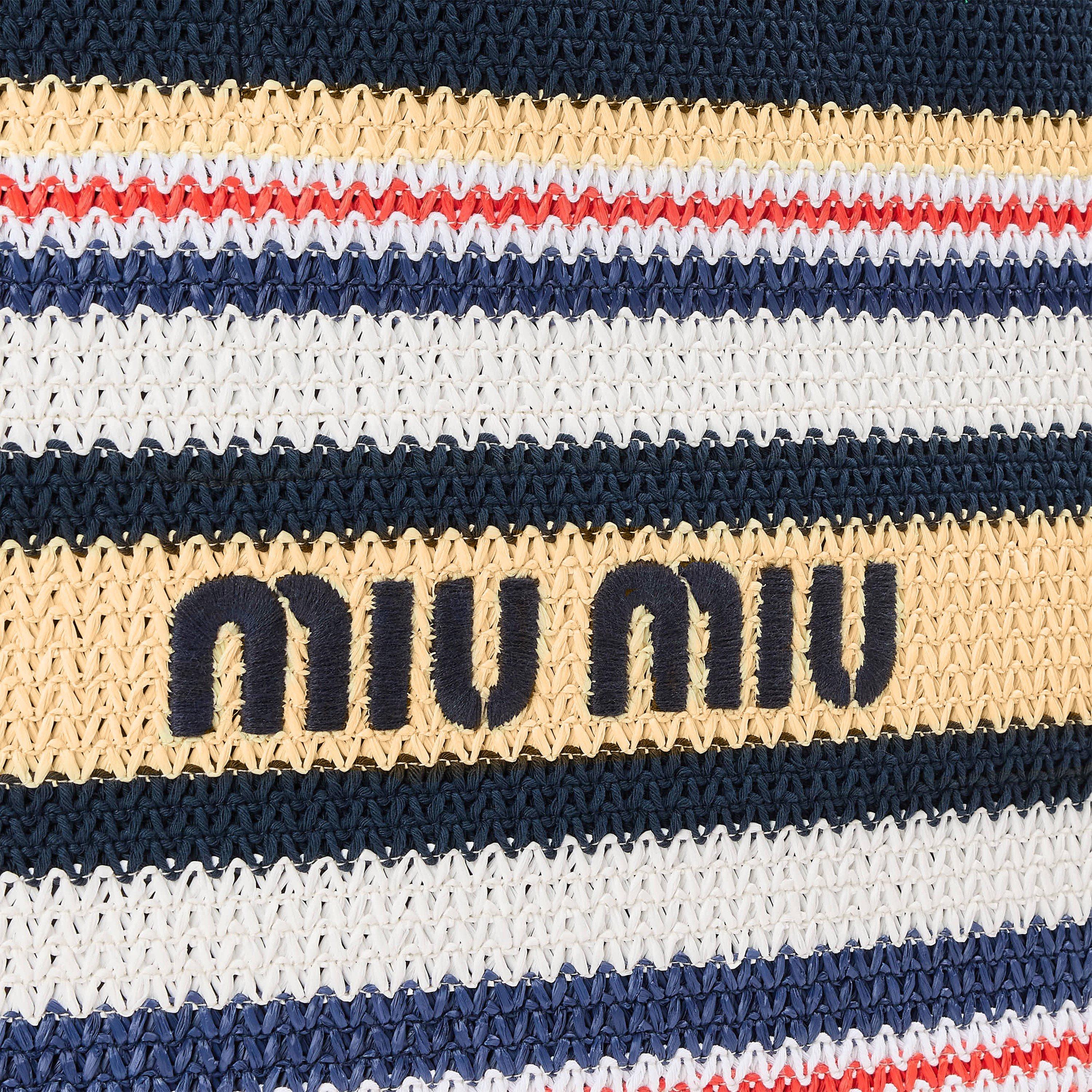 Blu/Rosso - Miu Miu - Women's Straw Bag - 4