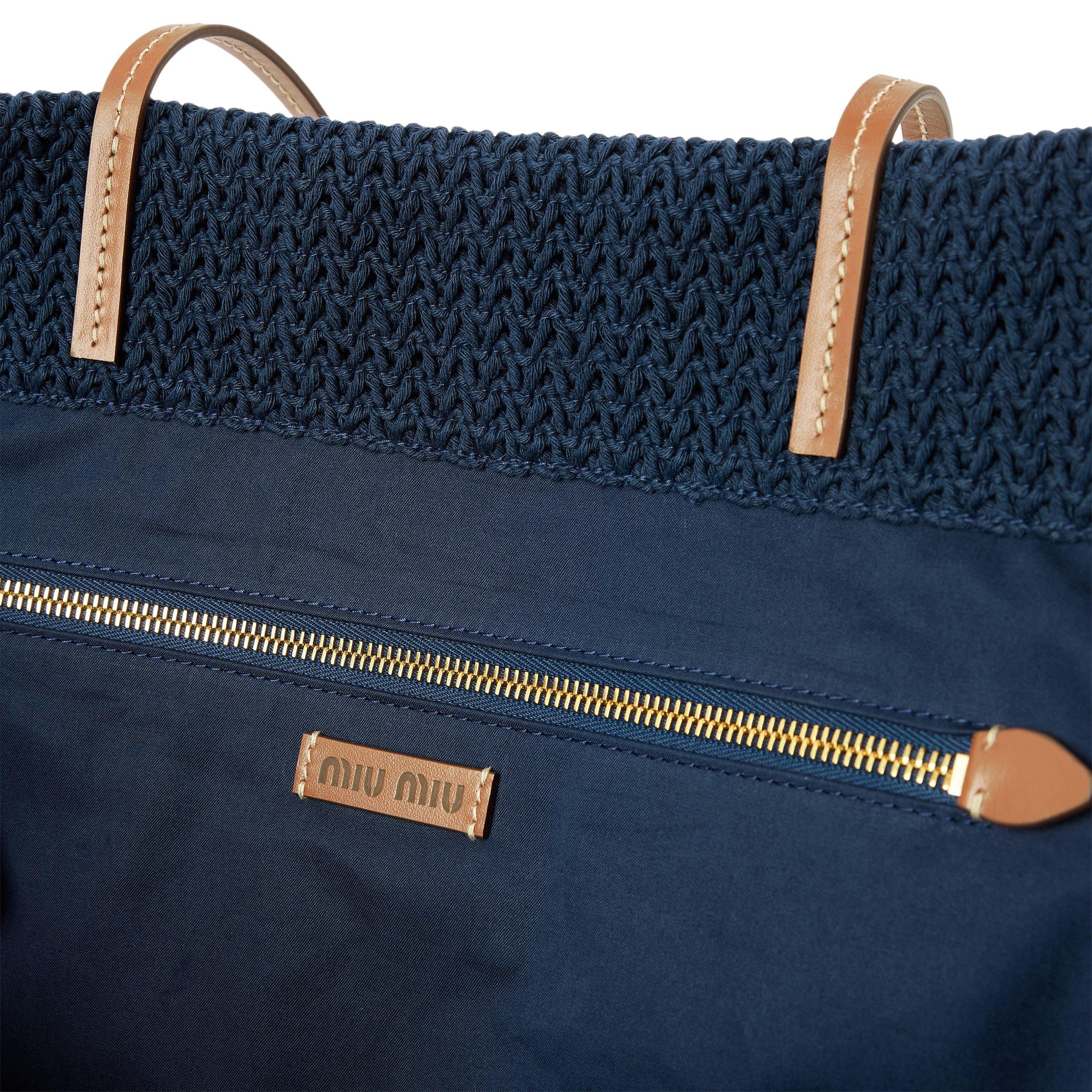 Blu/Rosso - Miu Miu - Women's Straw Bag - 5