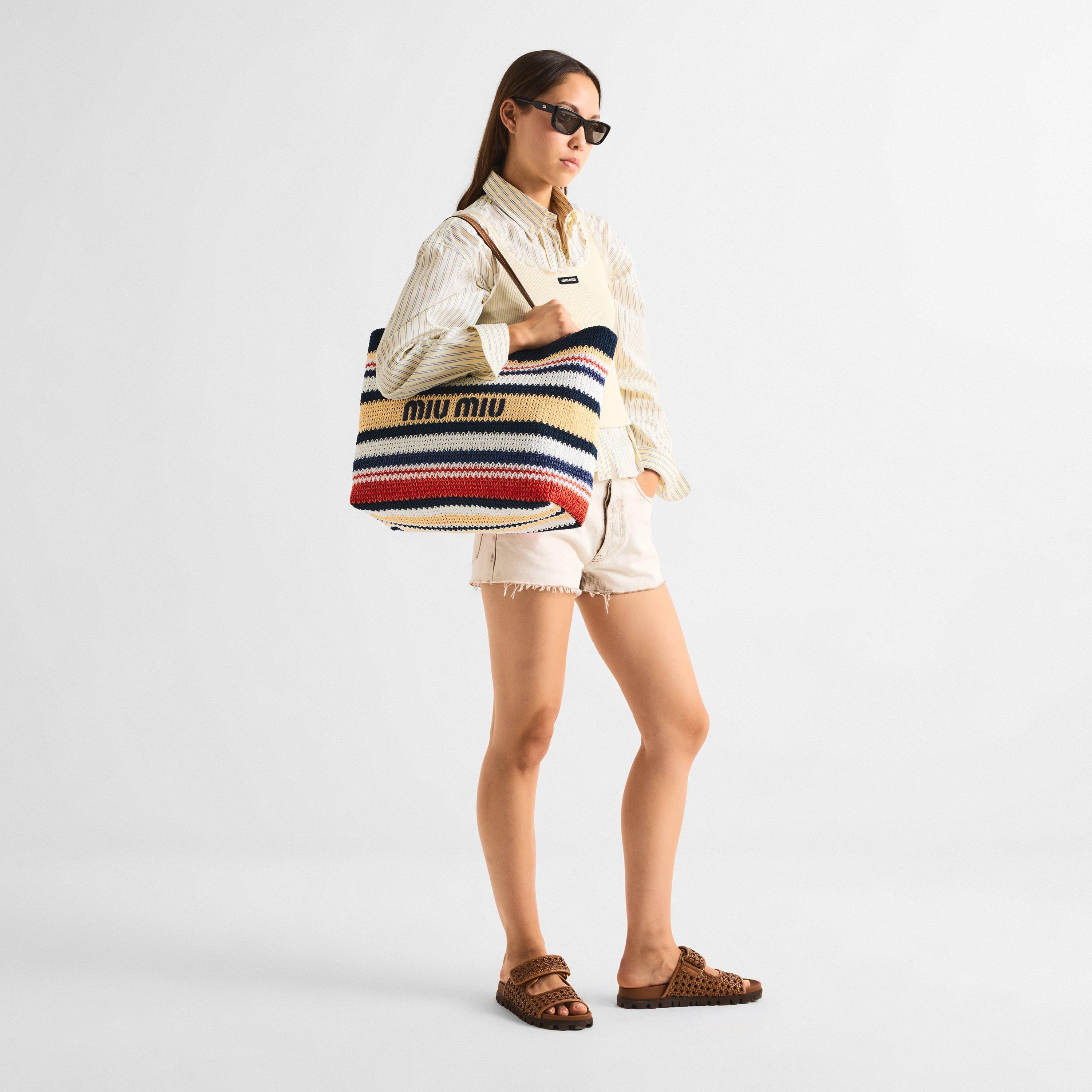 Blu/Rosso - Miu Miu - Women's Straw Bag - 6