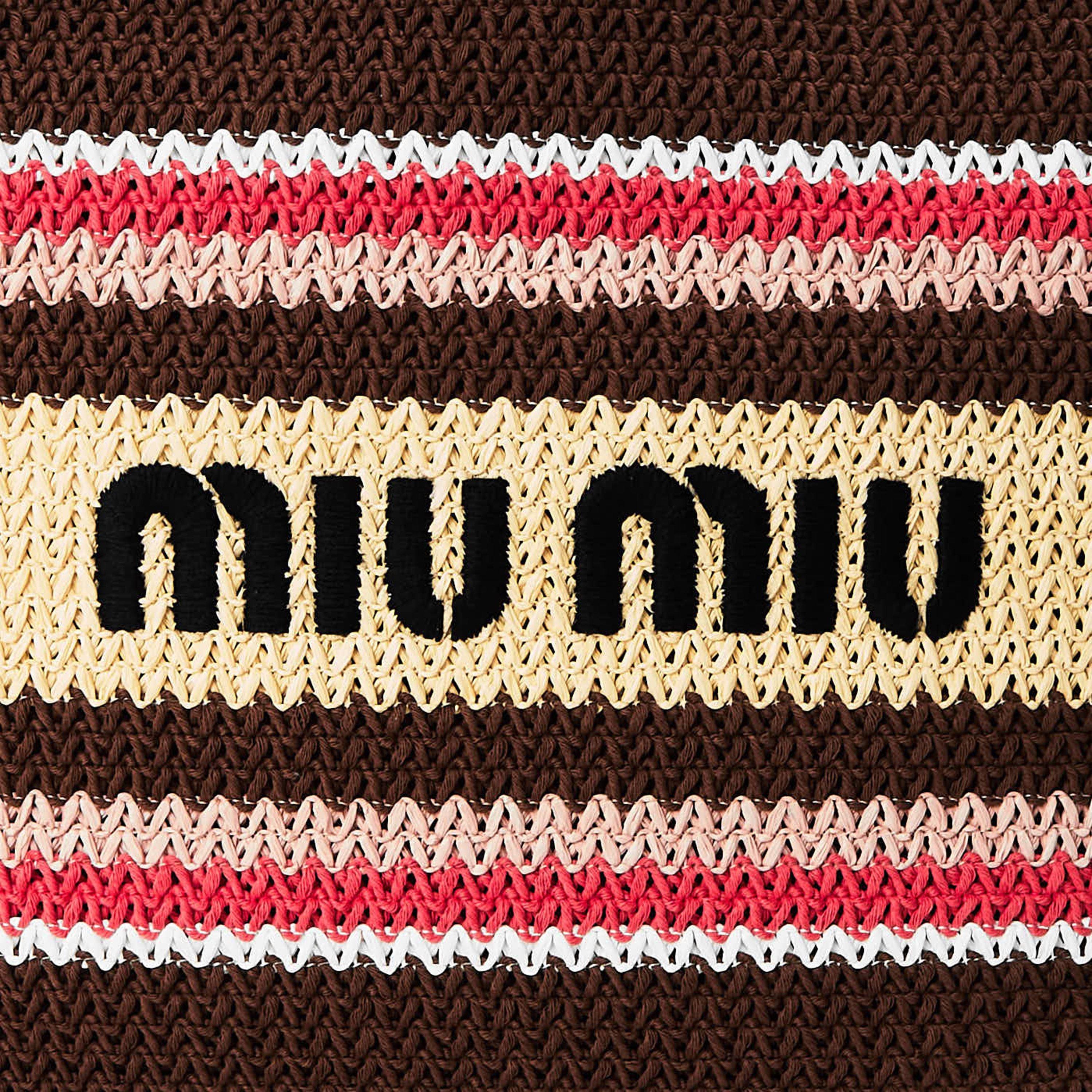 Tabacco/Fragolo - Miu Miu - Women's Straw Bag - 3