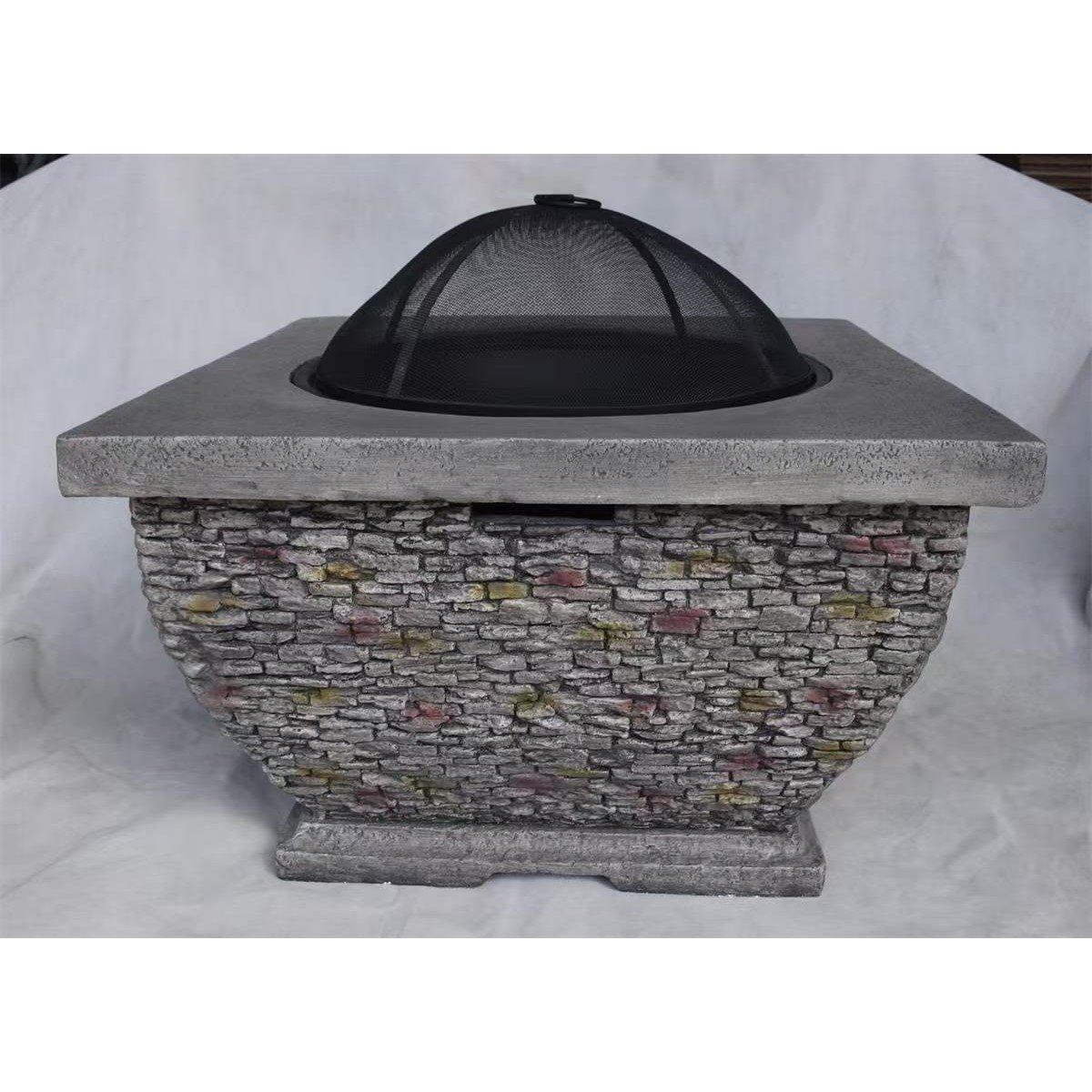 Brown - Linea - Linea Sq Stone Firepit 63 - 2