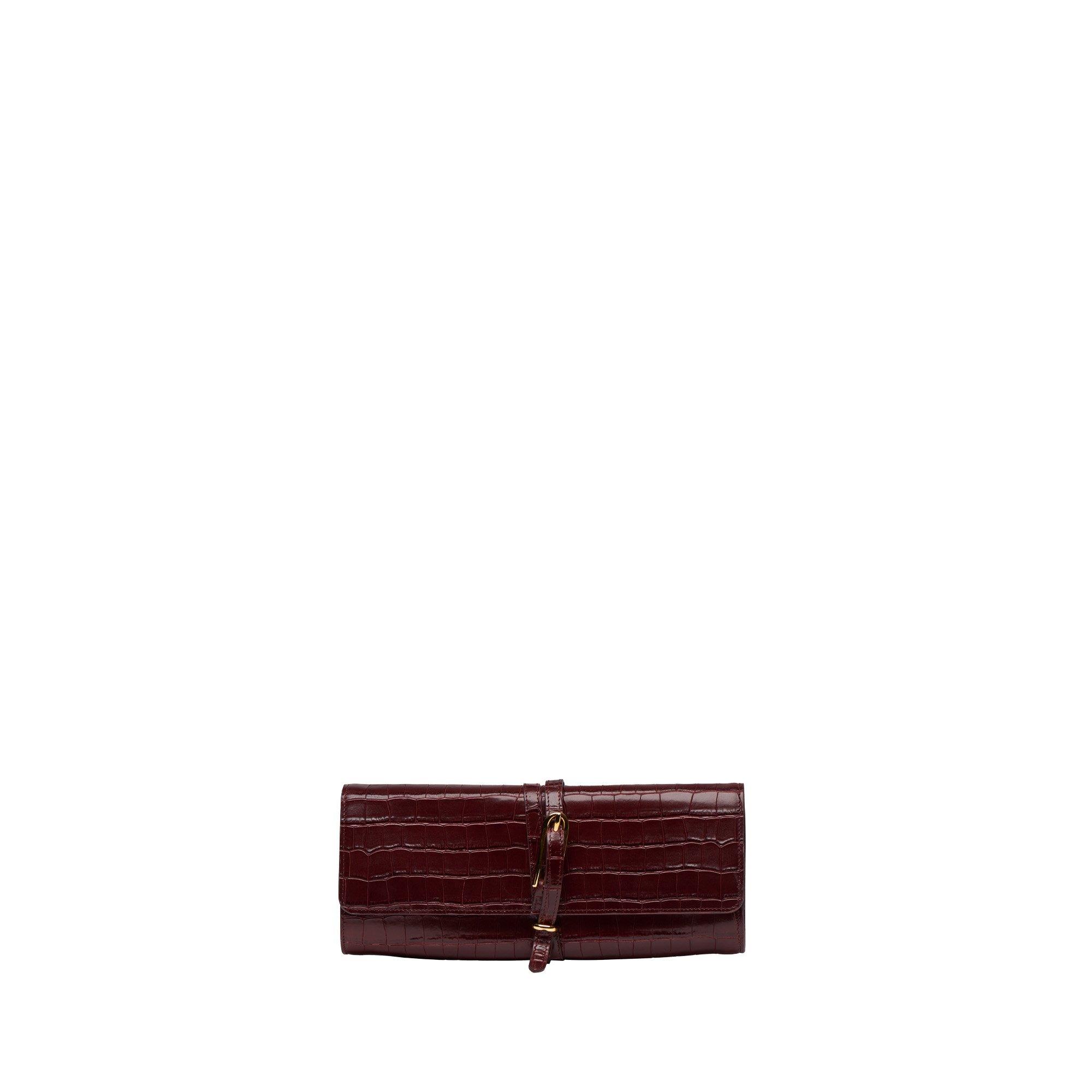 Burgubdy Croc - Liffner - Lif Belted Clutch Ld64 - 1