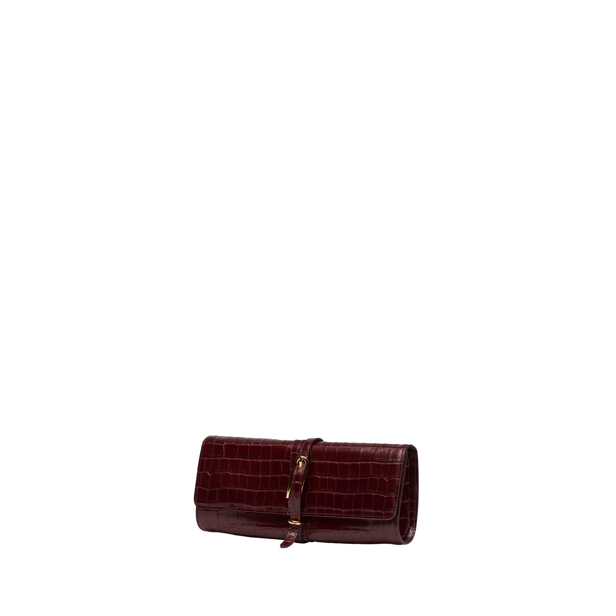 Burgubdy Croc - Liffner - Lif Belted Clutch Ld64 - 3