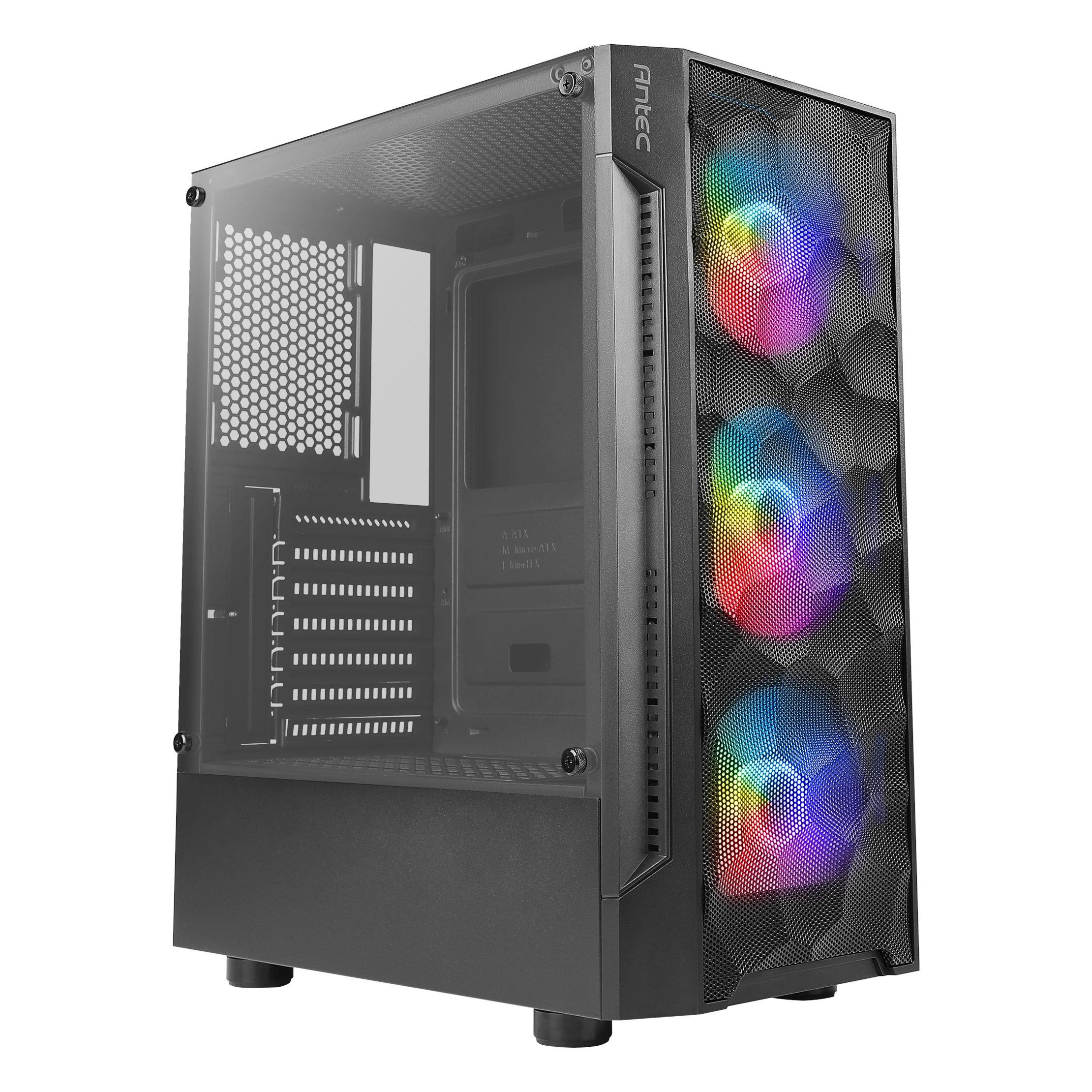 Black - Antec - NX260 Midi Tower Gaming Case - Black - 1
