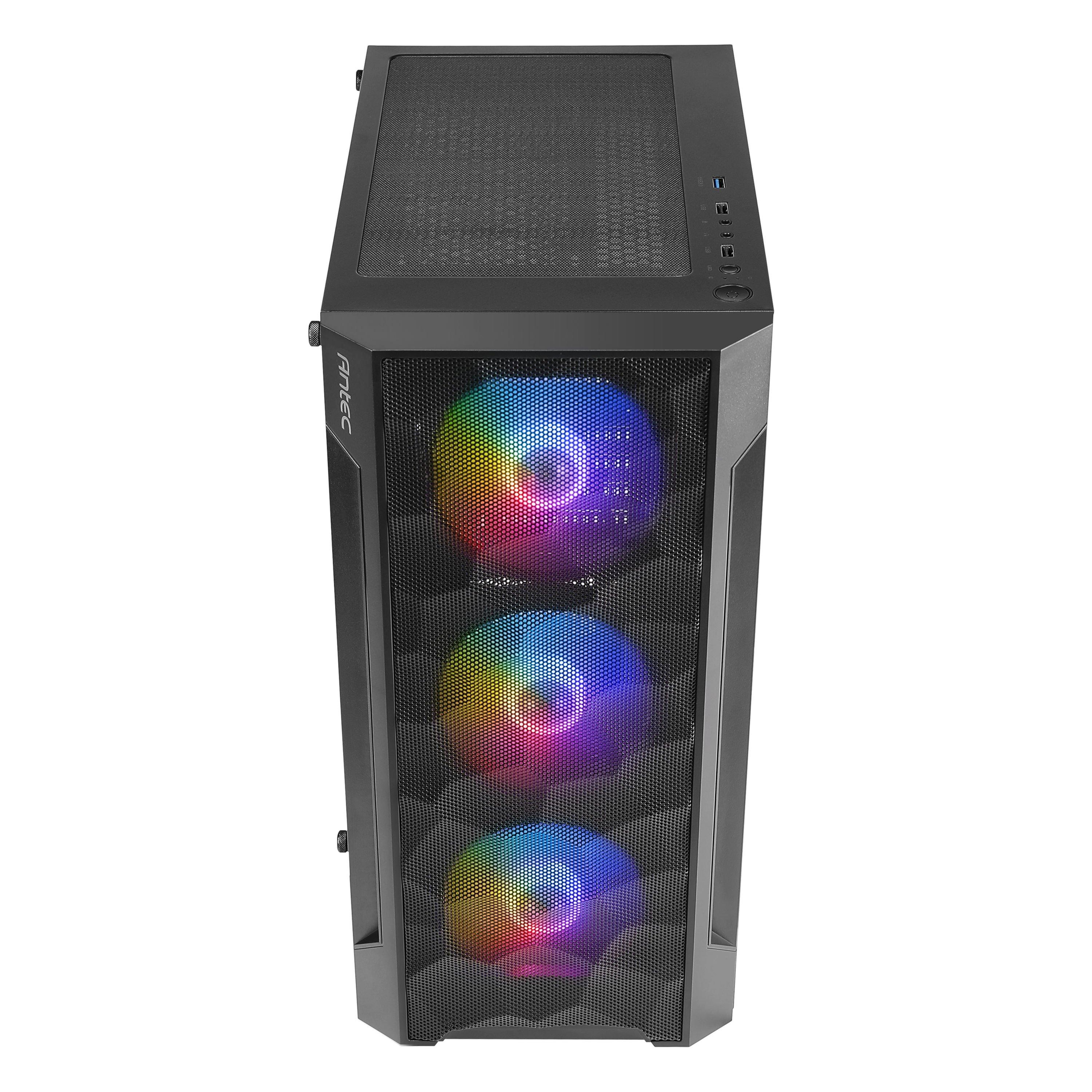 Black - Antec - NX260 Midi Tower Gaming Case - Black - 8