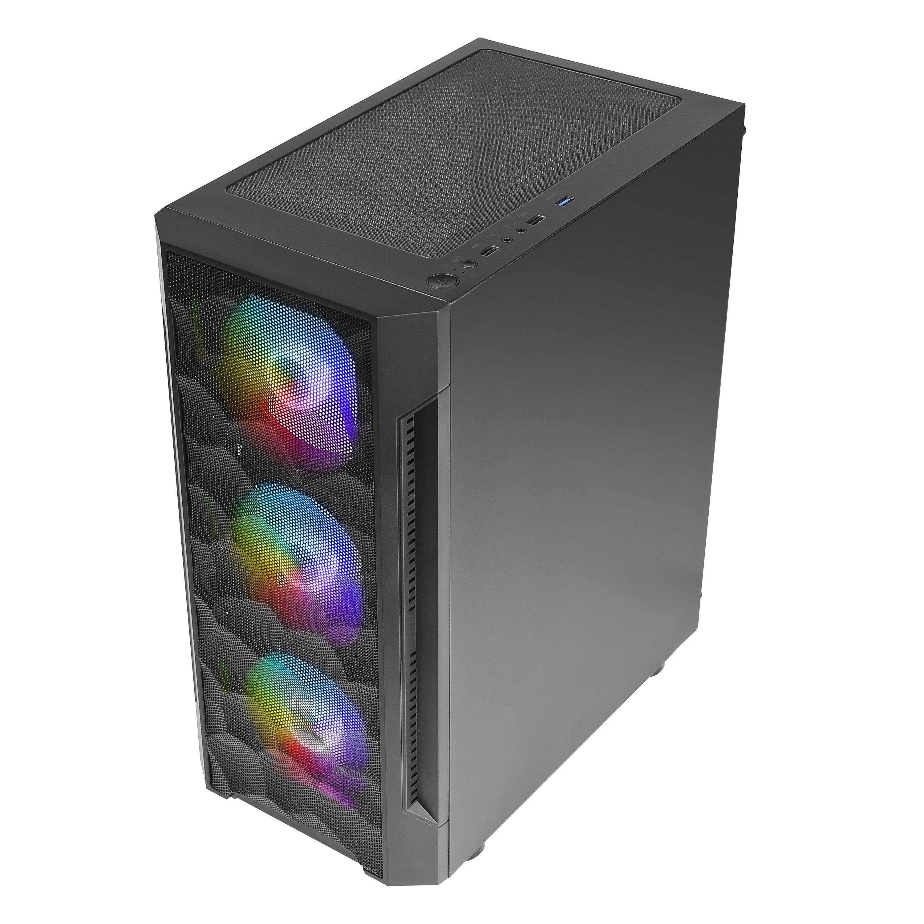 Black - Antec - NX260 Midi Tower Gaming Case - Black - 9