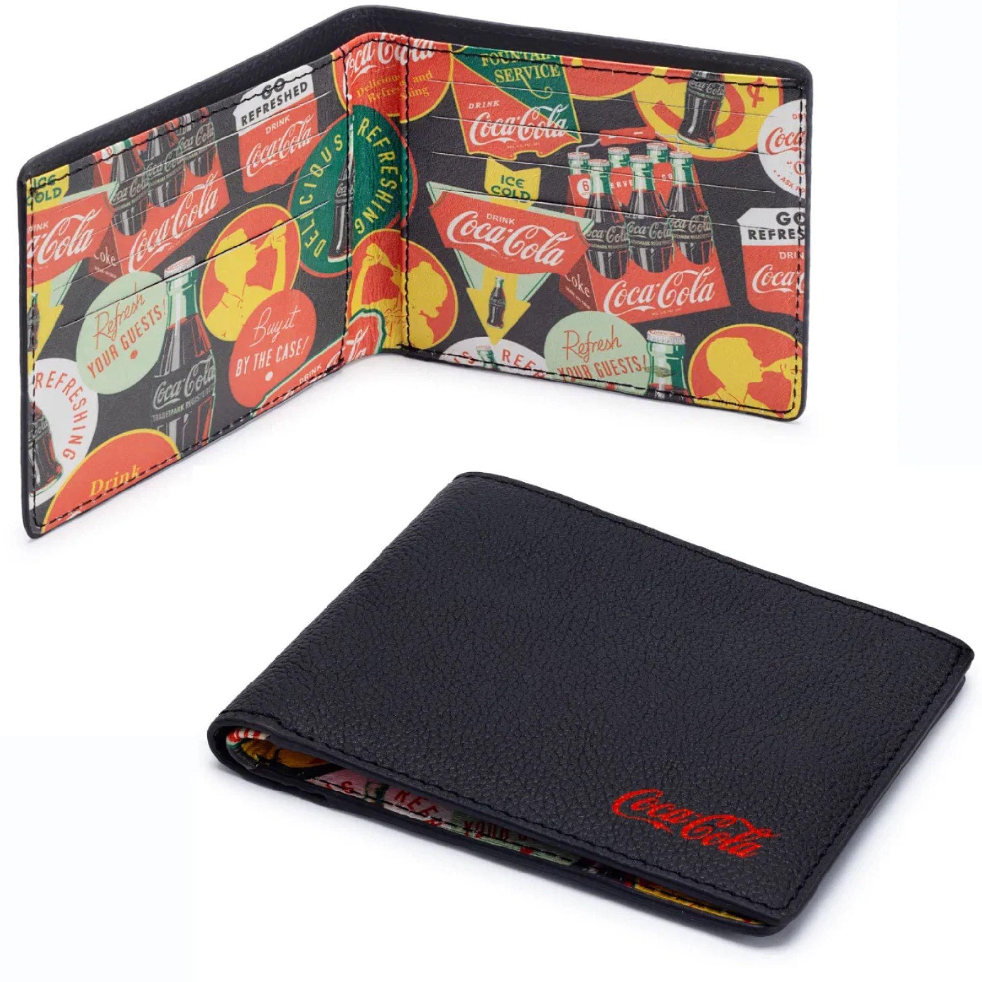 Black - Coca Cola - Coca-Cola Officially Licensed Badges Leather Wallet Unisex - 1